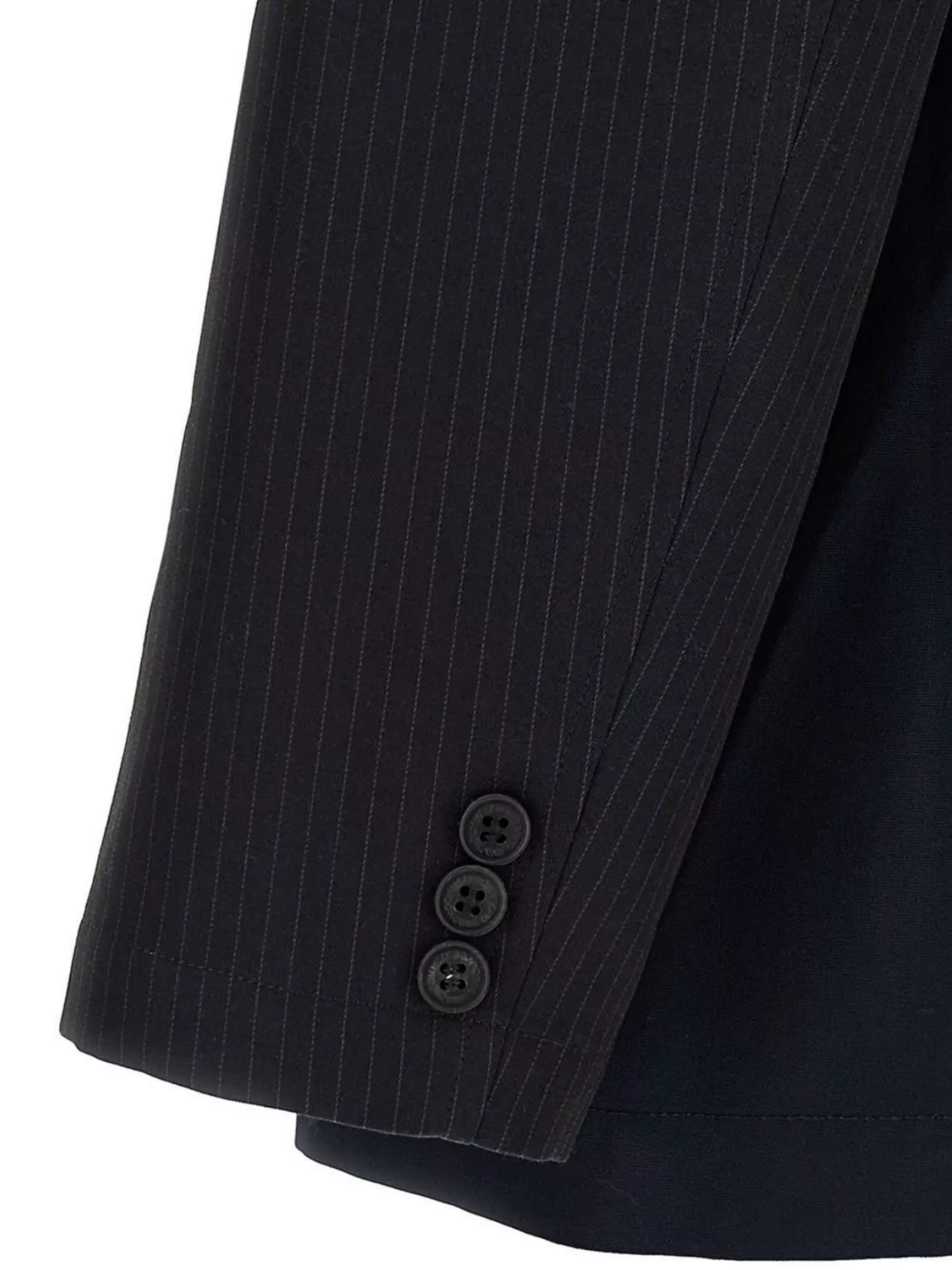 Comme Des Garçons Striped Blazer With Lapel And Cuffs