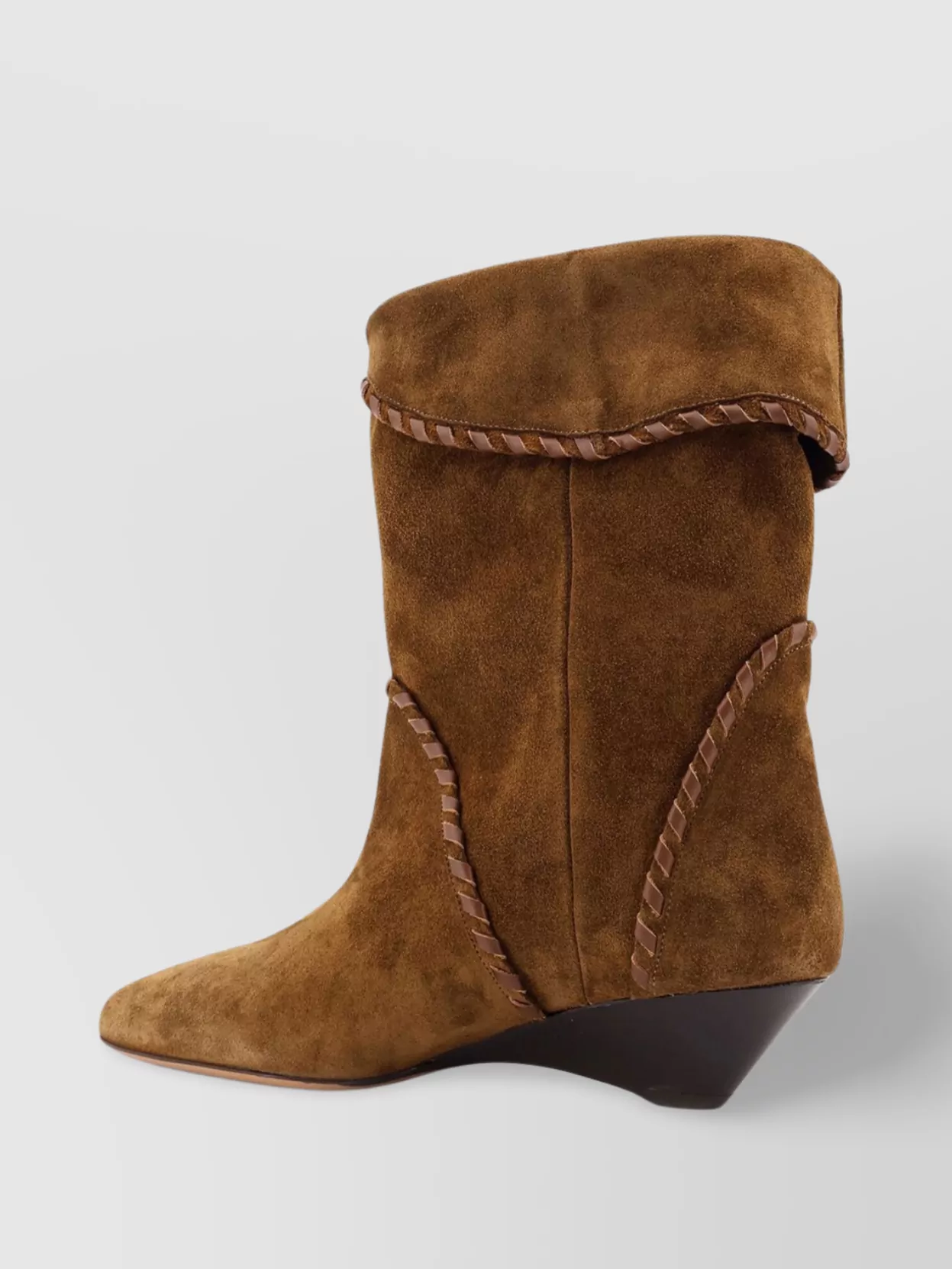Isabel Marant Suede Wedge Heel Ankle Boots In Brown