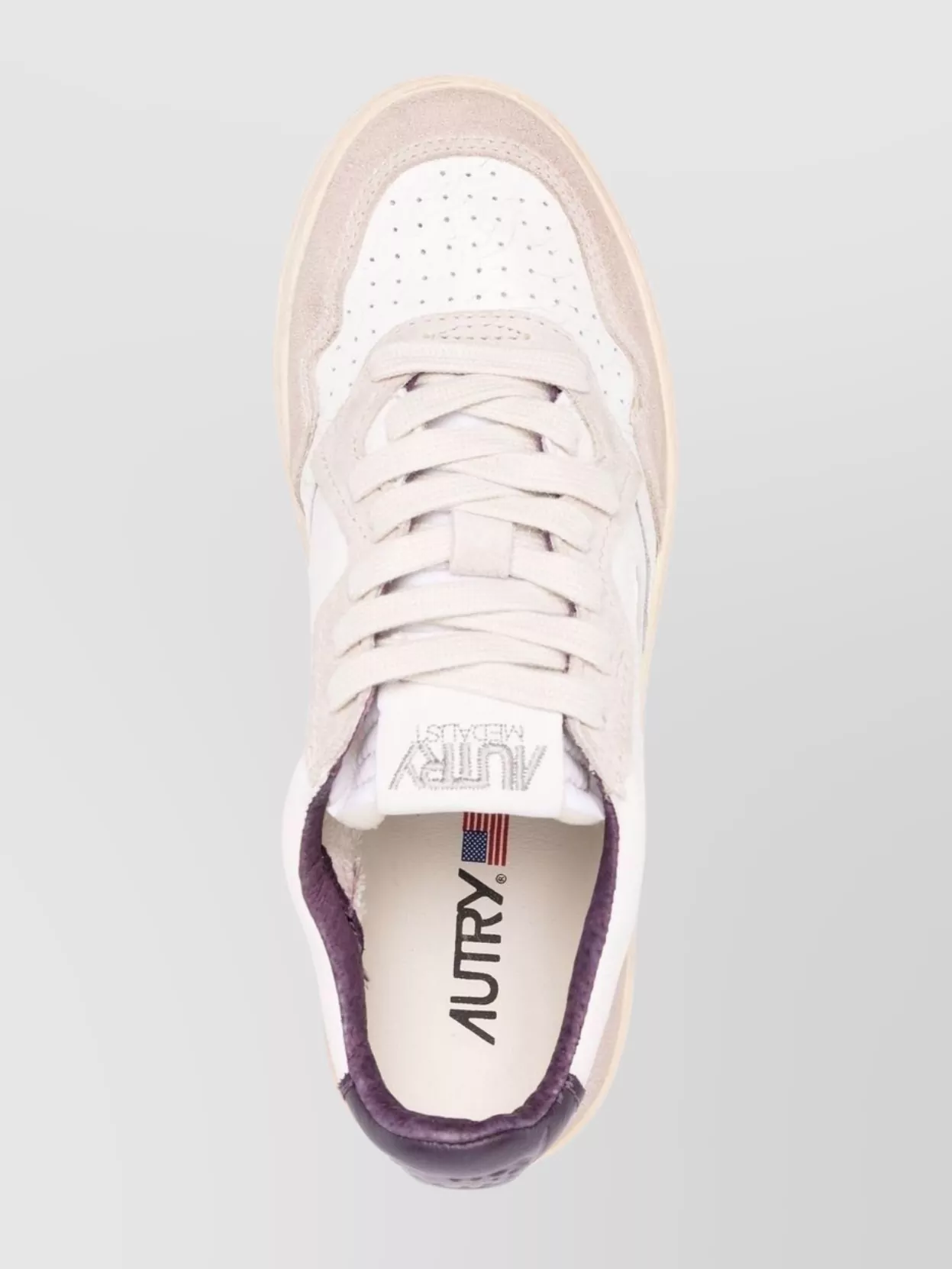 Autry Low Top Sneakers With Rubber Sole And Perforations