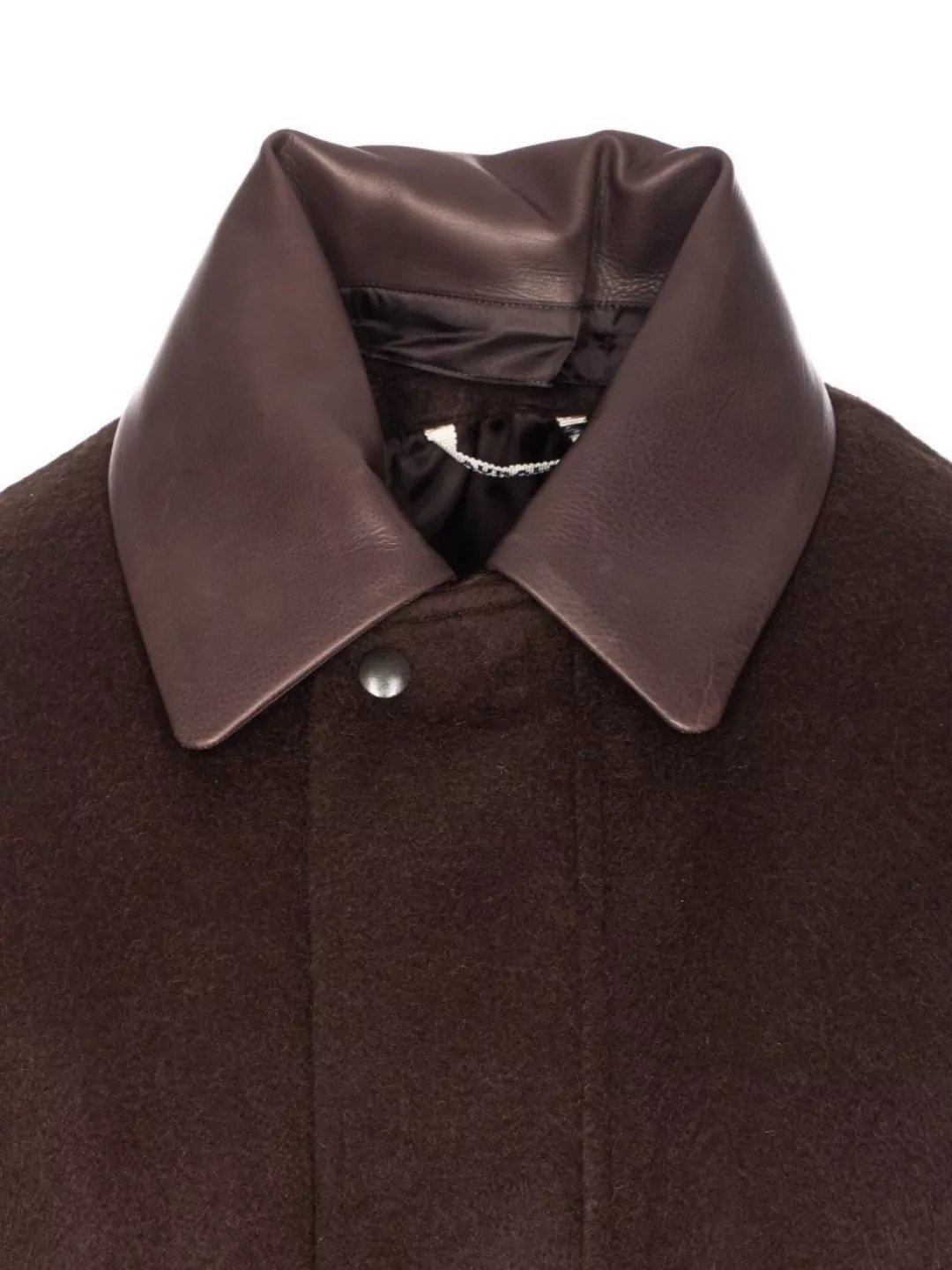 Auralee Baby Jacket With Long Sleeves And Flap Pockets In Brown