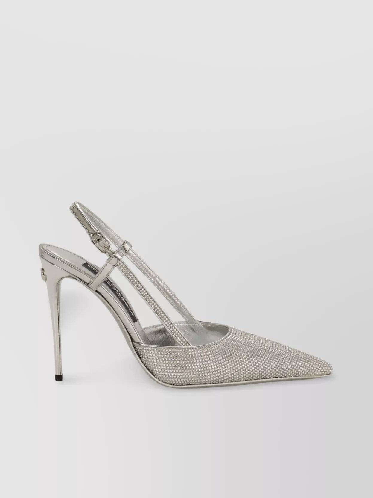Dolce&Gabbana Rhinestone Pointed Toe Slingback Pumps