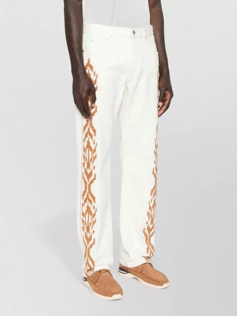 Isabel Marant Embroidered Straight-Leg Jeans