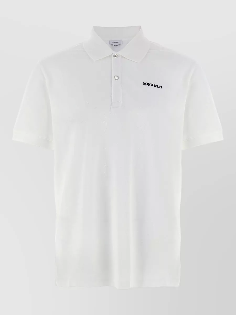 Mc Queen cotton short-sleeve polo shirt