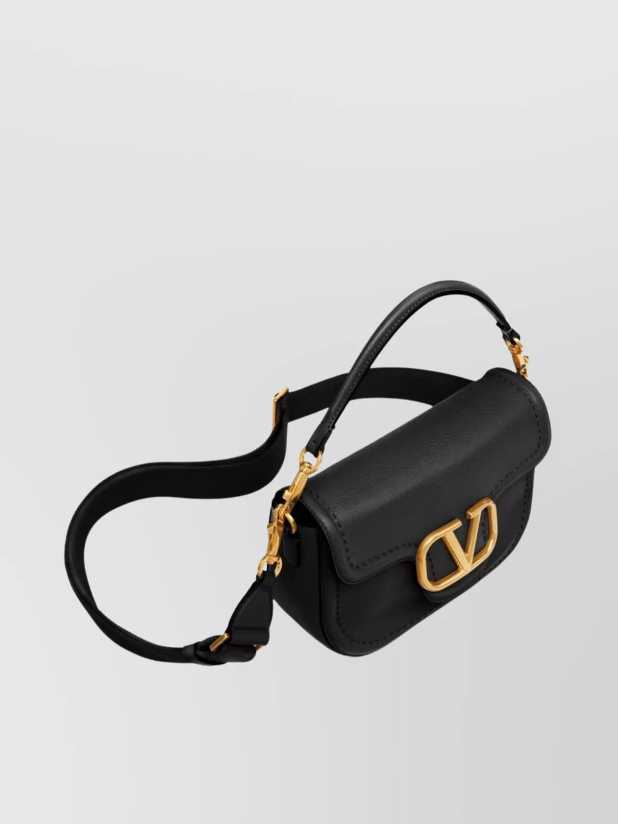 Valentino Garavani Leather Shoulder Bag With Adjustable Strap