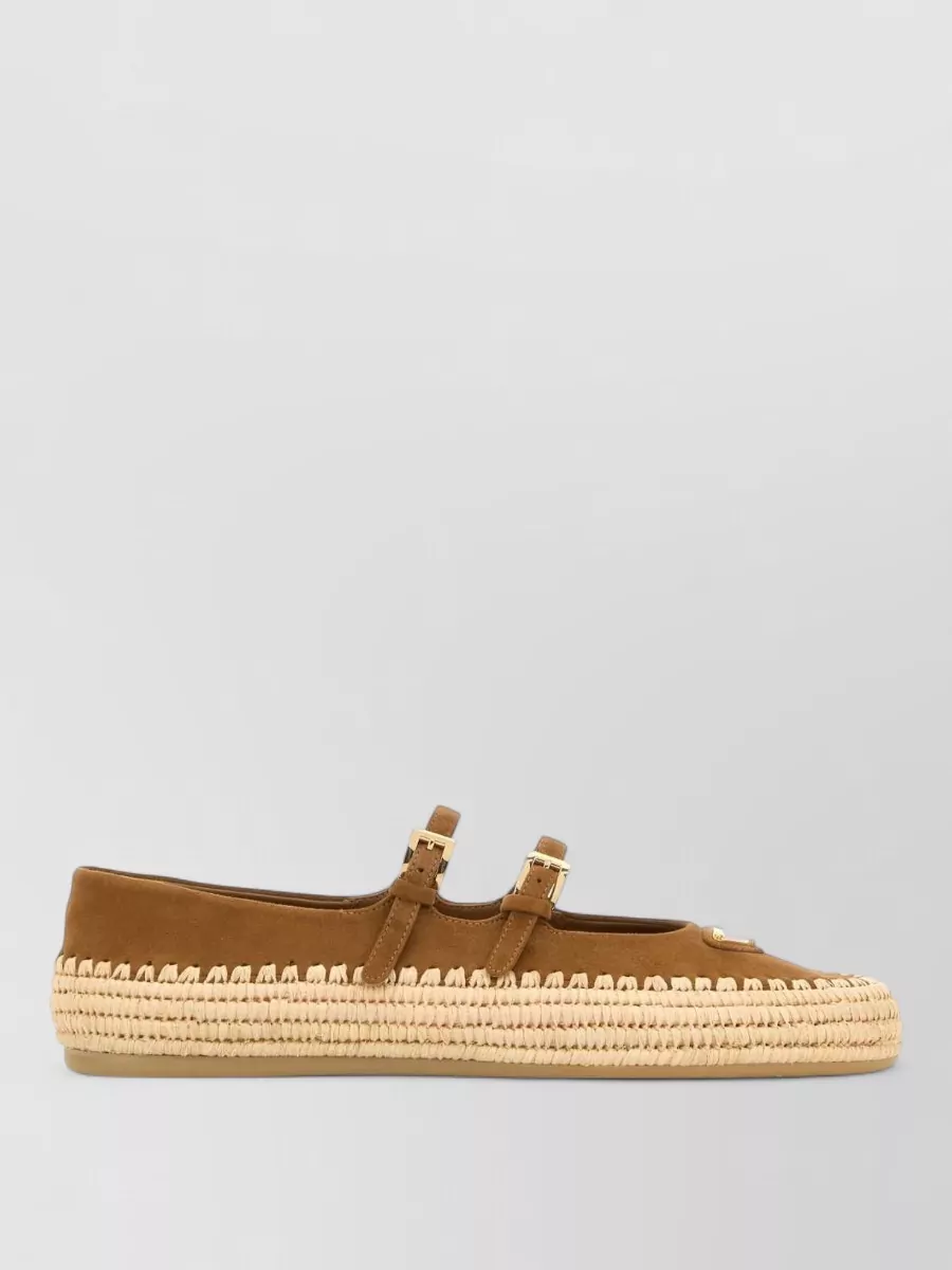 Prada Suede Leather Espadrilles