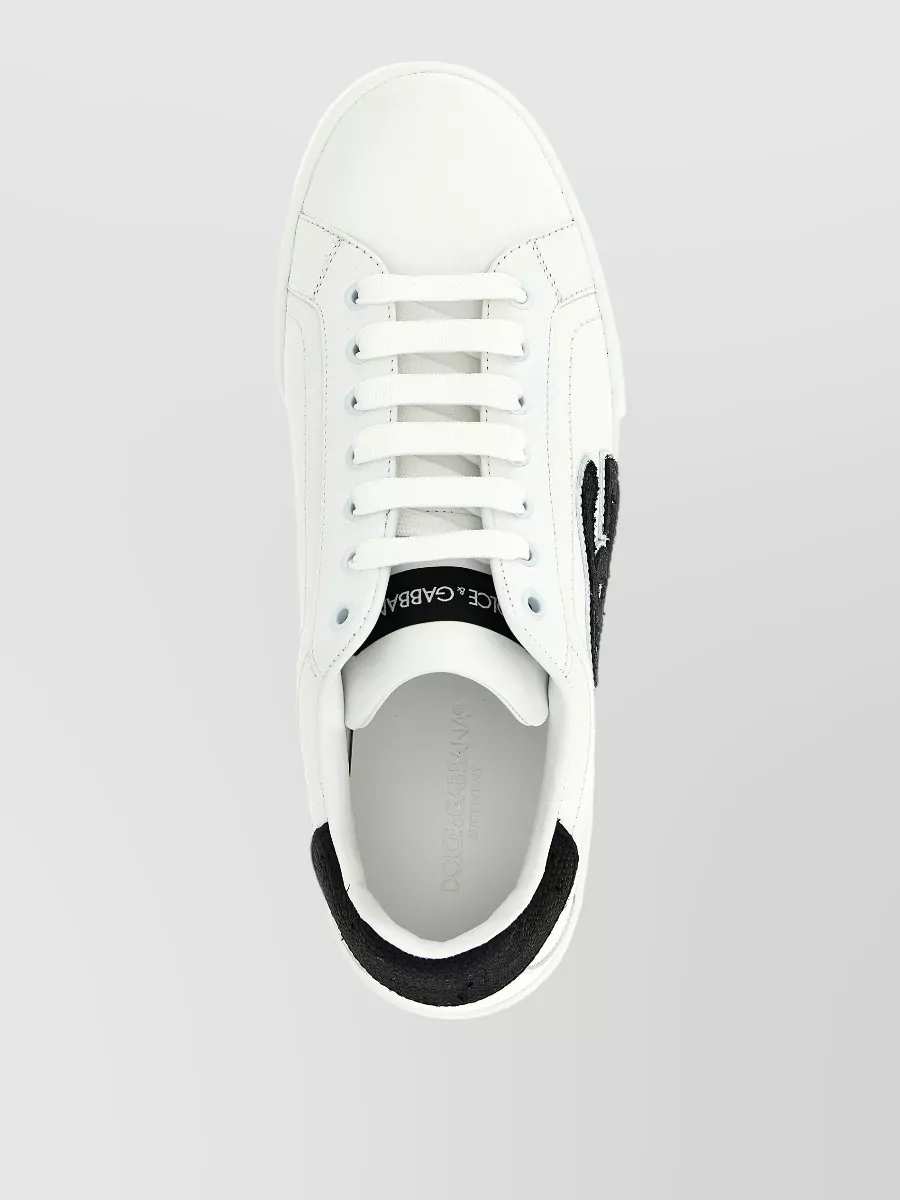 Dolce&Gabbana Leather Lace-Up Sneakers