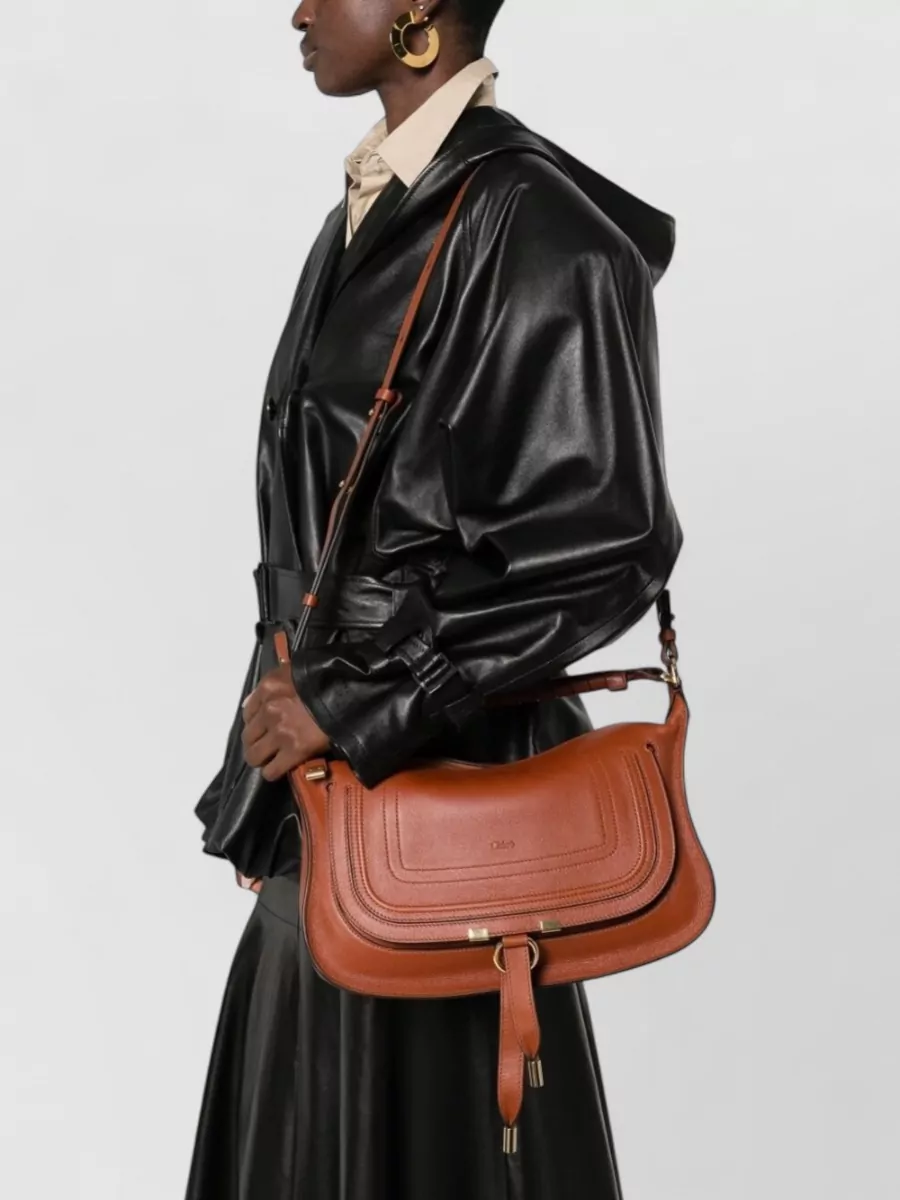 Chloé Marcie Leather Shoulder Bag Top Handle