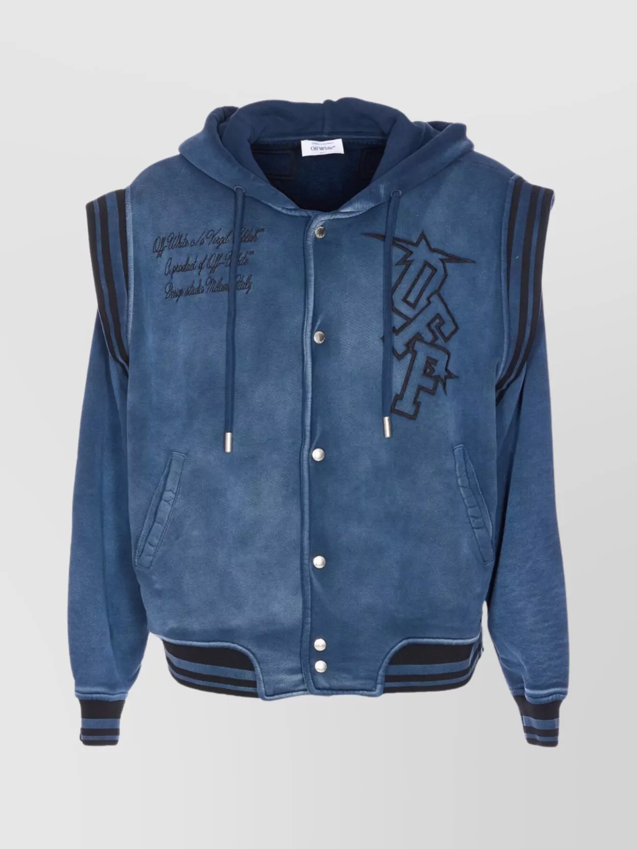 Off-white Hooded Sweater With Drawstring And Pockets