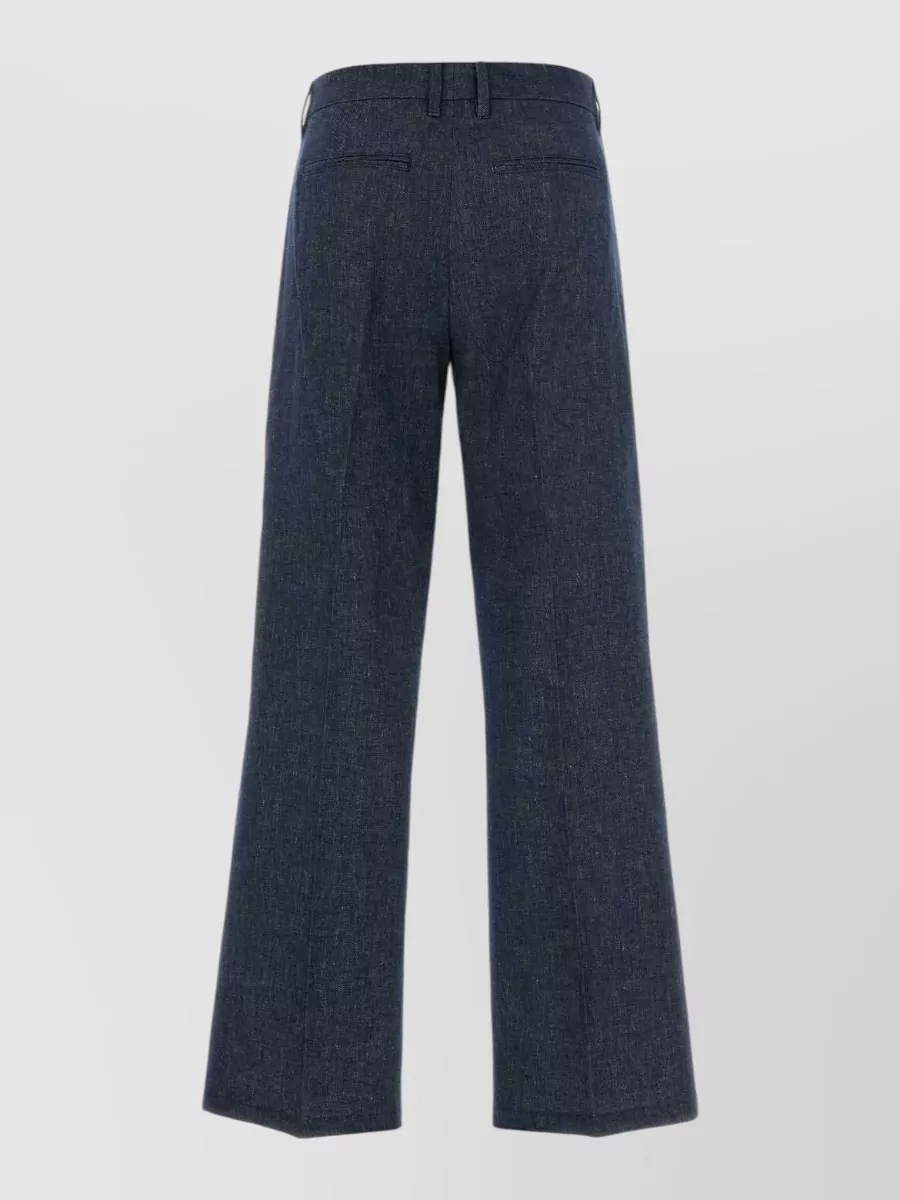 S Max Mara Chambray Wide-Leg Trousers