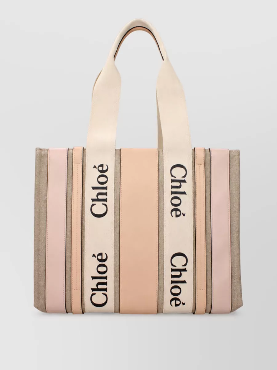 Chloé Woody Fabric Tote Bag