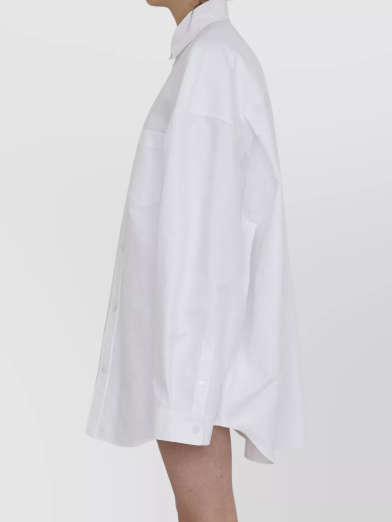 Balenciaga Collar Curved Hem Oversized Fit