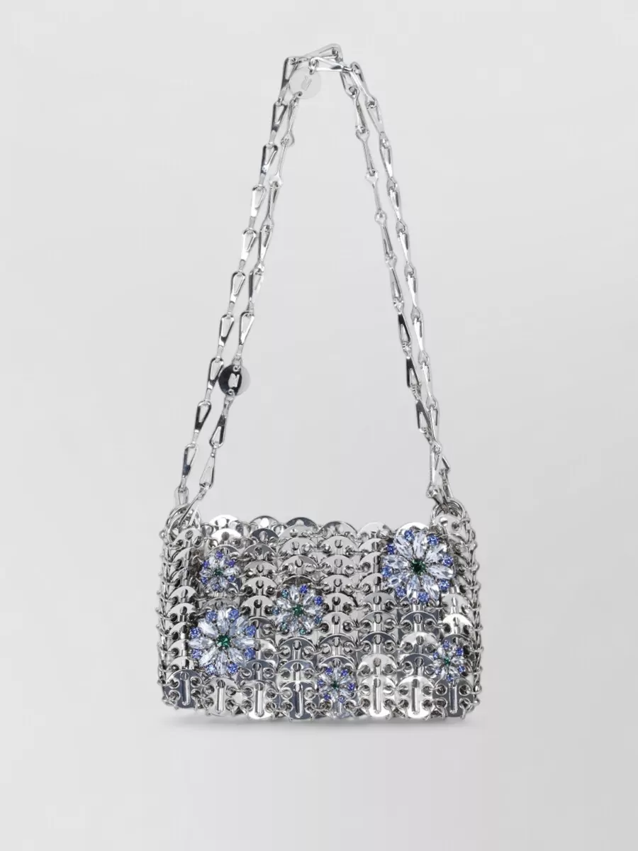 Paco Rabanne Sparkle Steel Clutch Bag