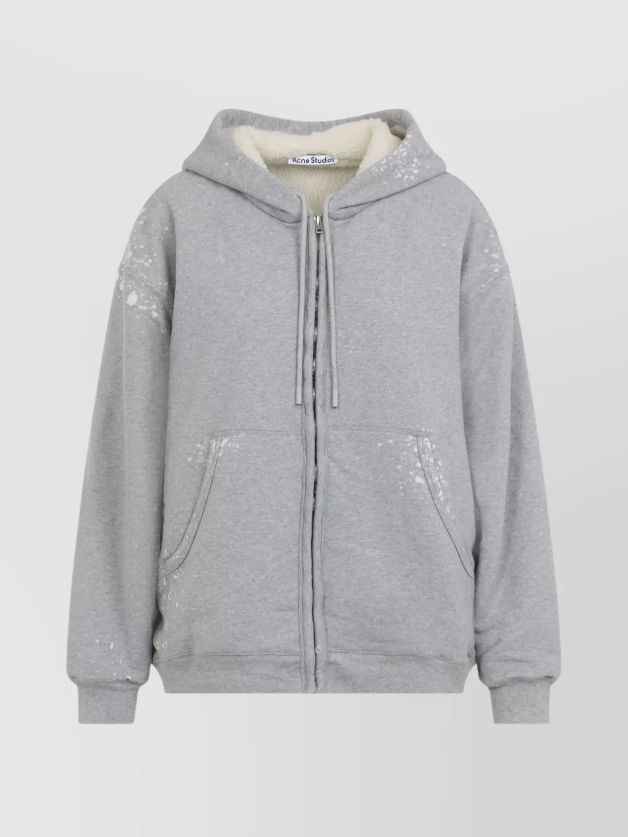 Acne Studios Casual Hoodie With Front Pockets And Print