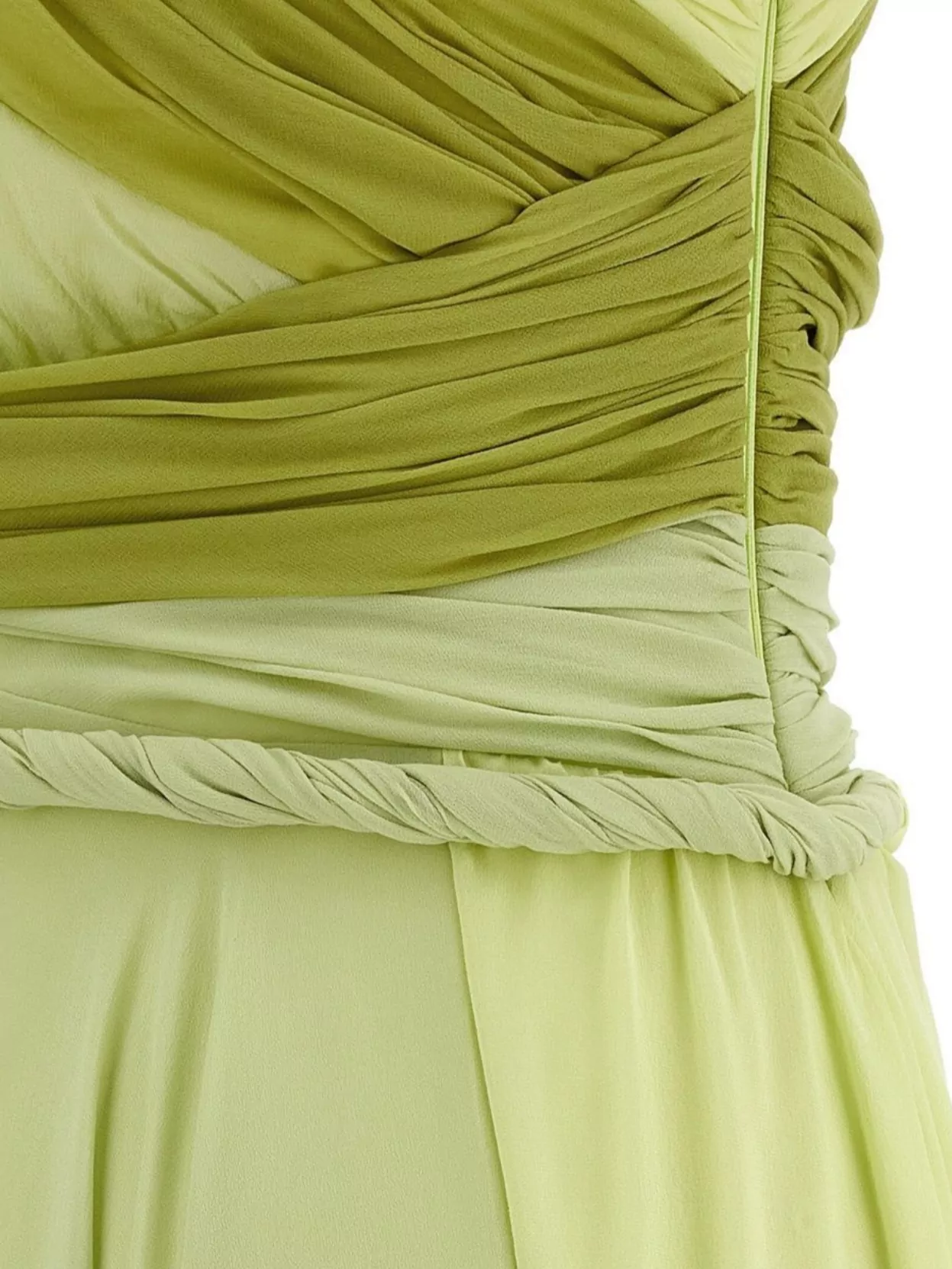 Giambattista Valli One-shoulder Silk Maxi Dress With Torch Detail In Green