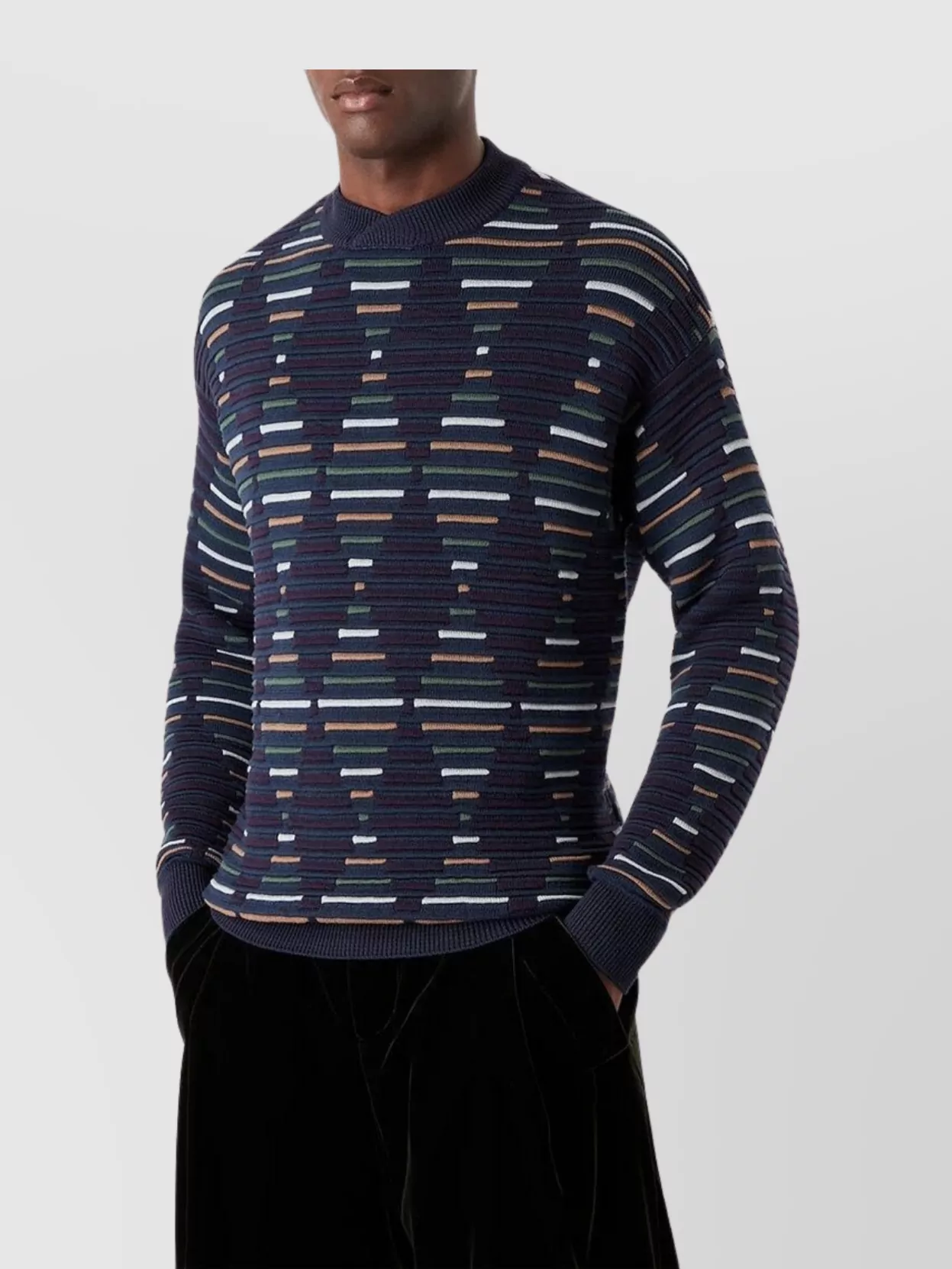 Giorgio Armani Diamond Pattern Wool Sweater