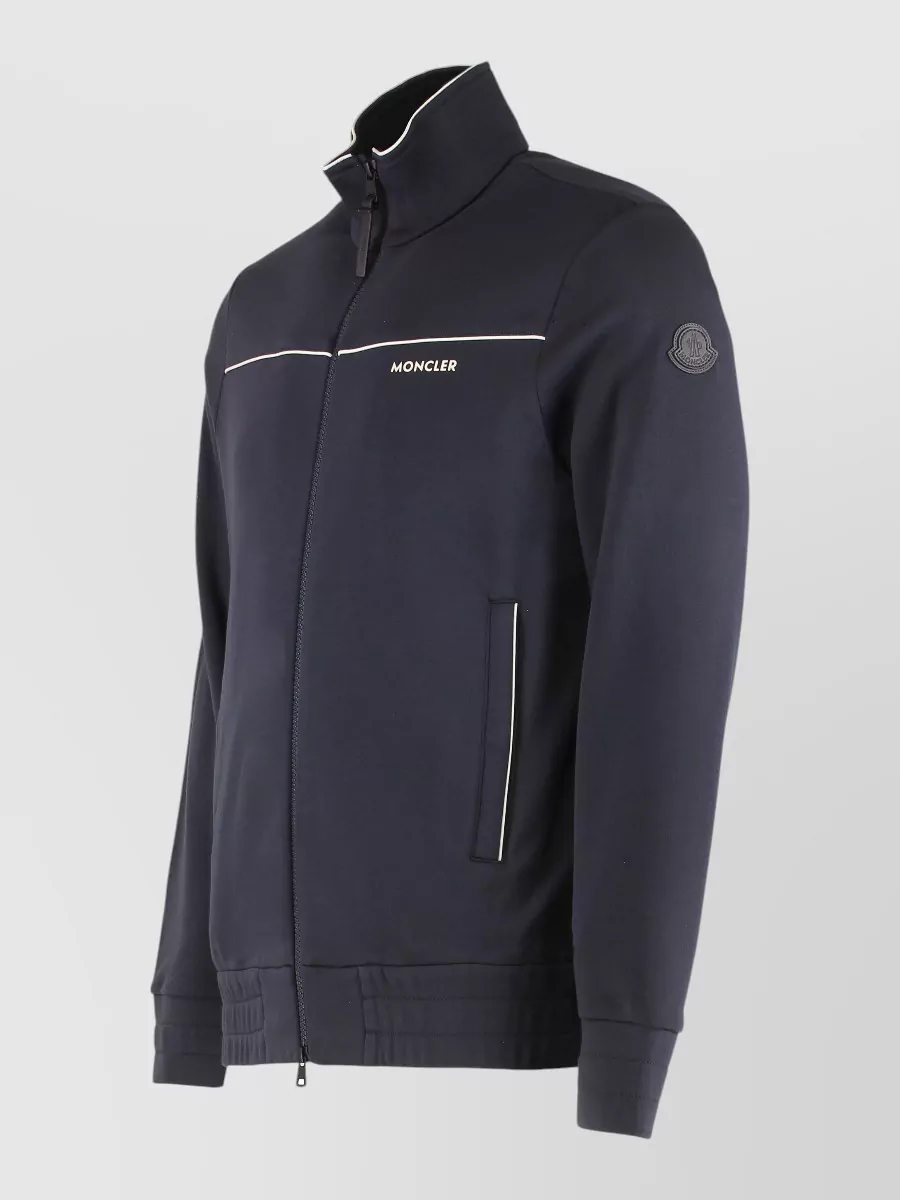 Moncler Cotton Blend Zip-Up Hoodie