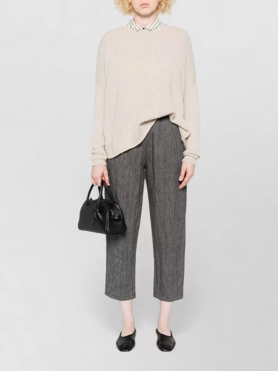 Apuntob Cashmere Crewneck Long-Sleeve Jumper