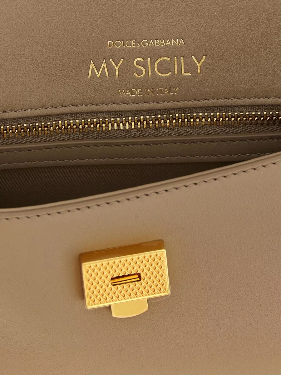Dolce&Gabbana My Sicily Leather Clutch Bag
