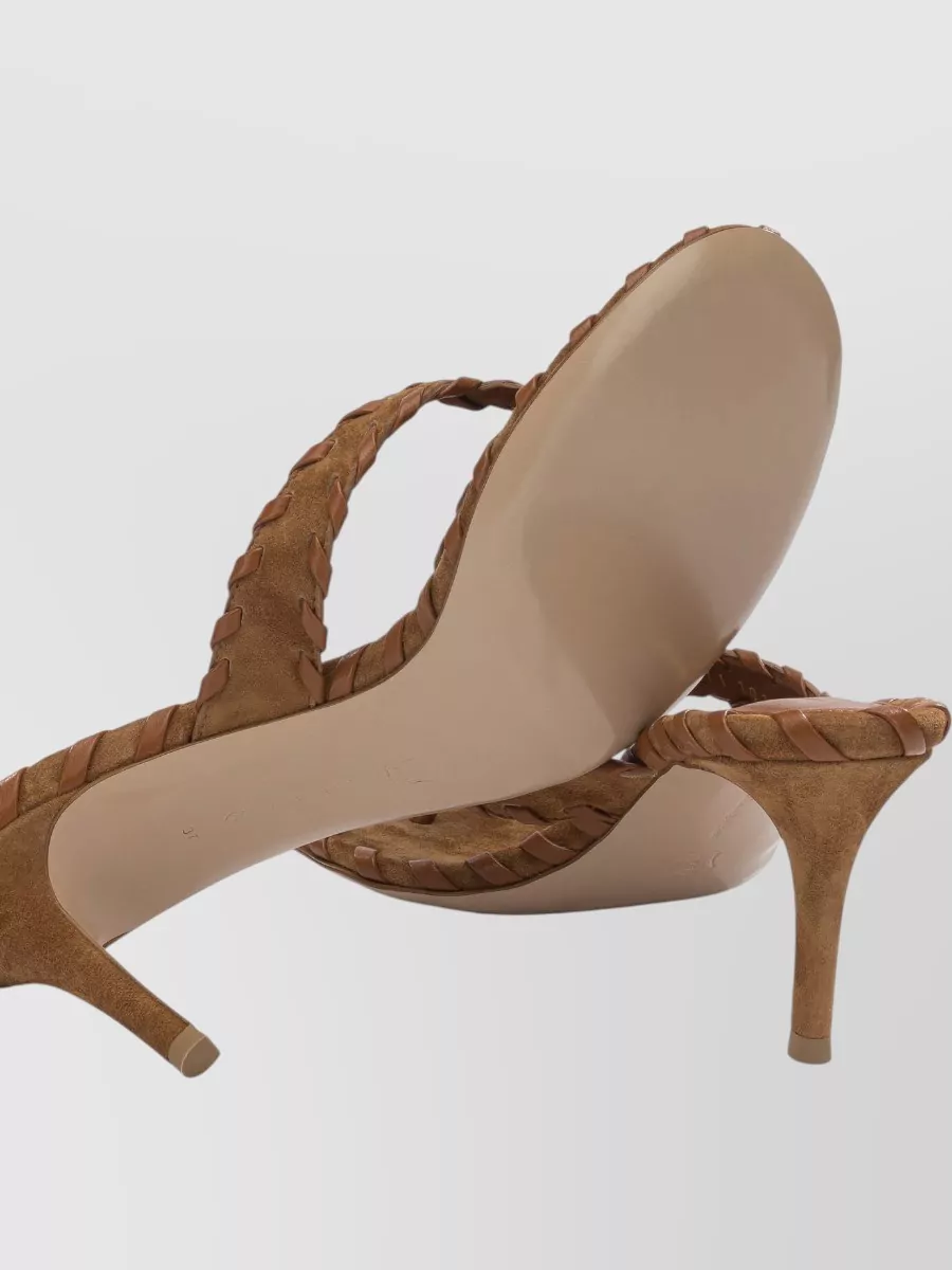 Gianvito Rossi Suede Thong Heeled Sandals