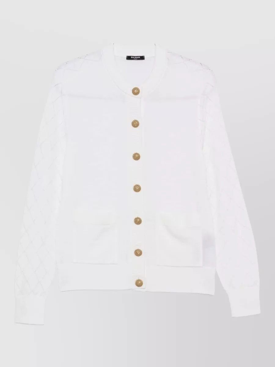 Balmain virgin wool long-sleeve cardigan