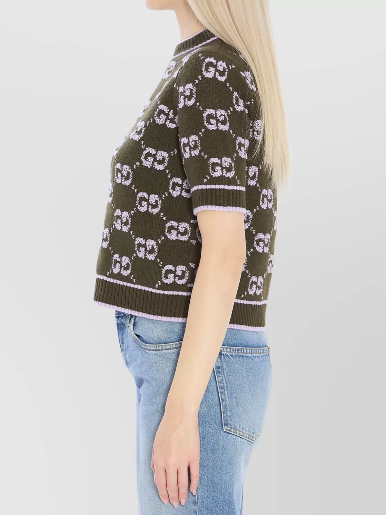 Gucci Gg-motif Top In Green