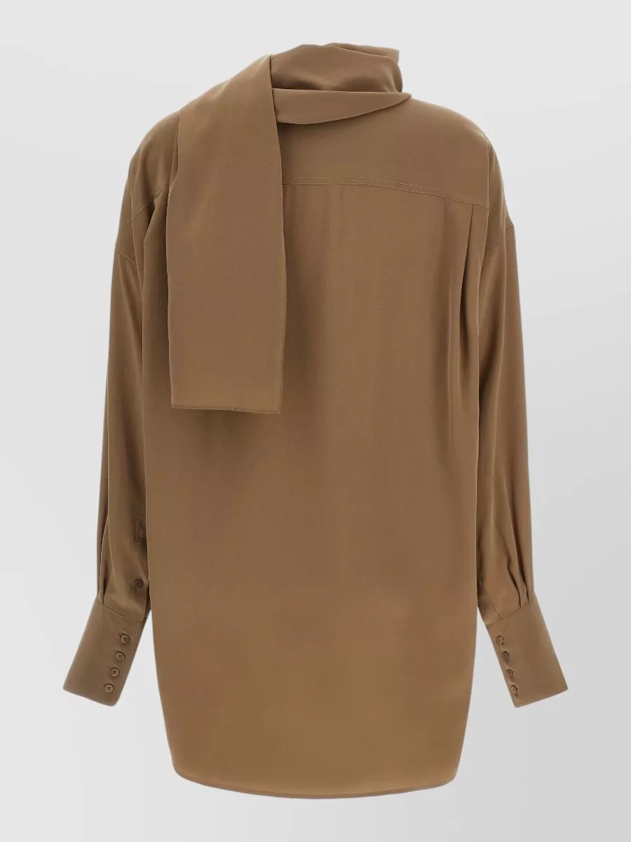 Darkpark Silk Scarf-Detail Shirt