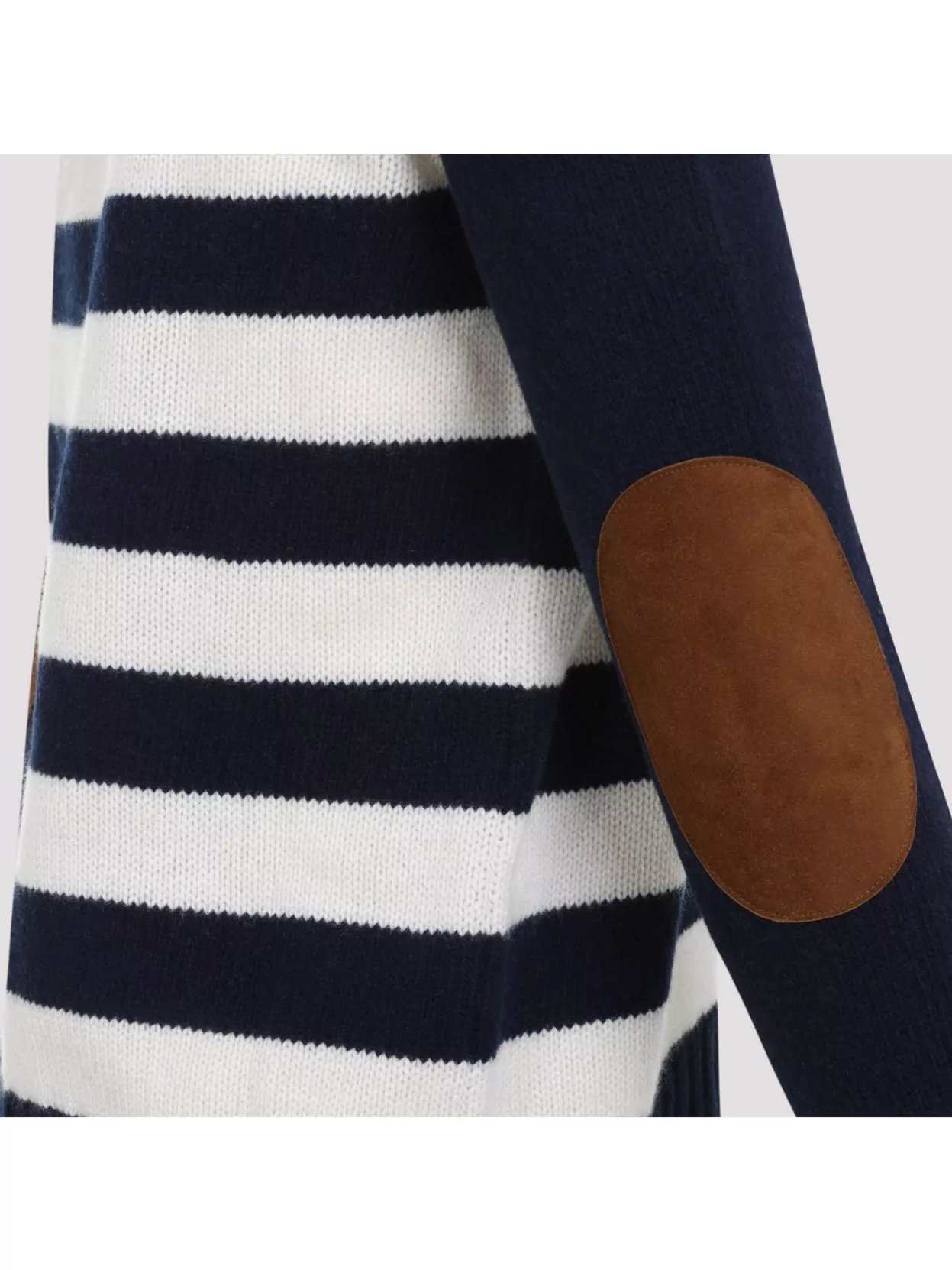 Shop Valentino Striped Wool And Cashmere Pullover In Blue