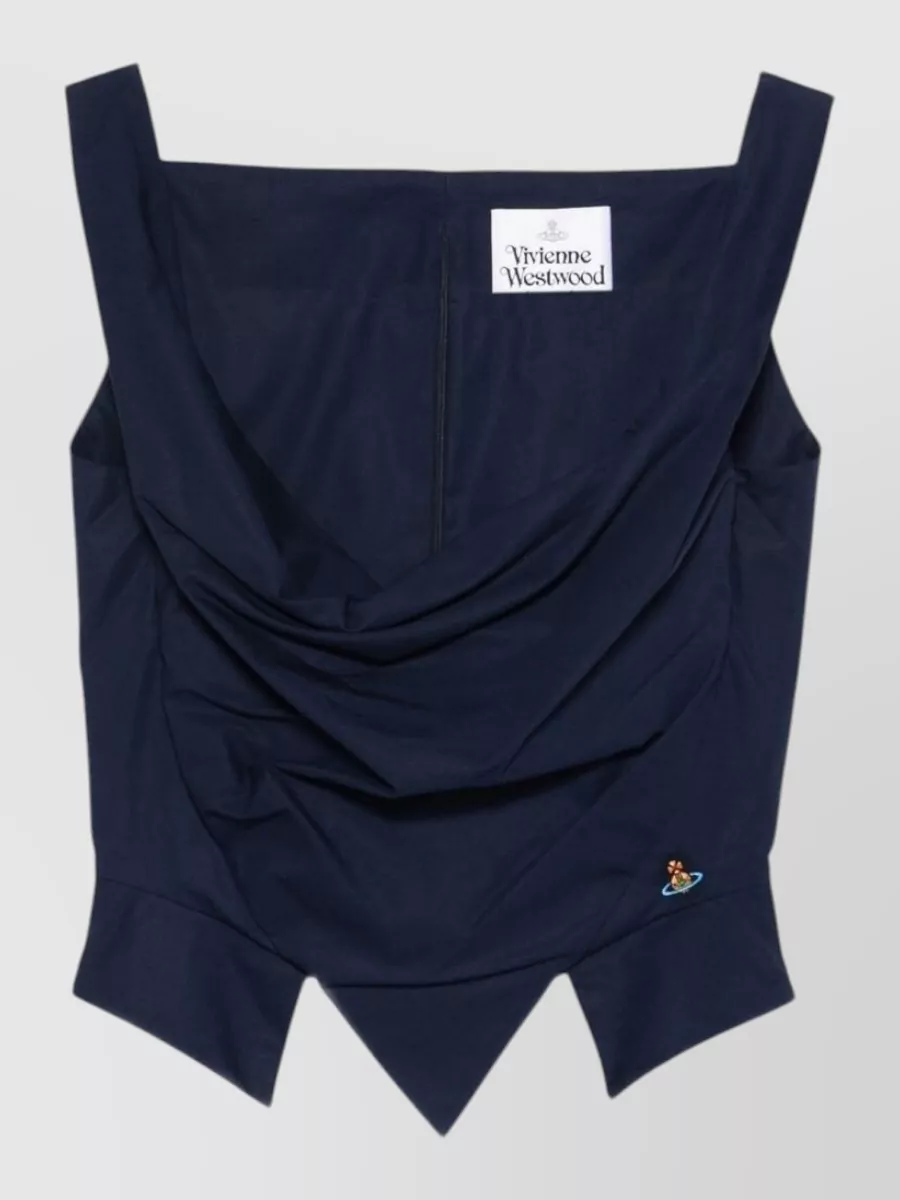 Vivienne Westwood Draped Square Neck Top Fitted Waist