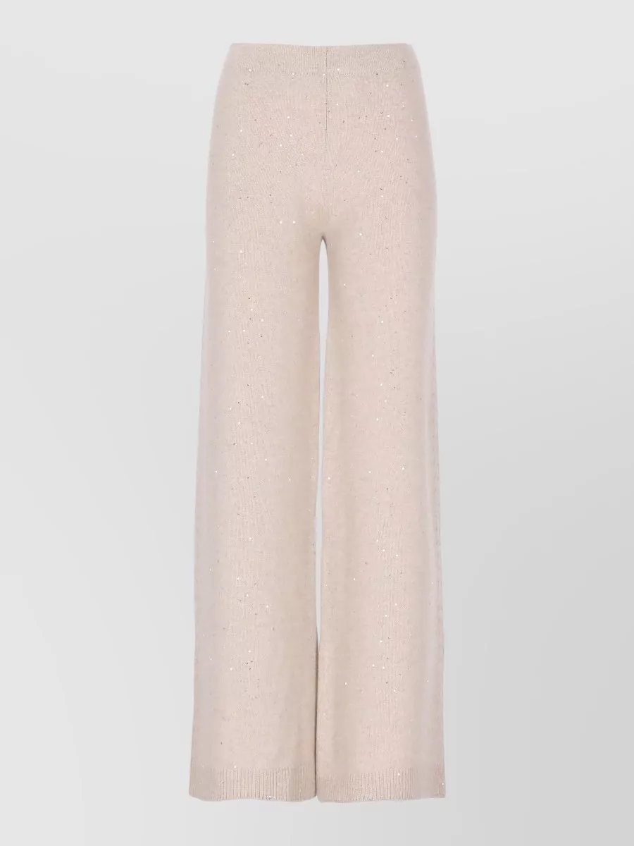D.exterior Wool Cashmere Wide-Leg Trousers