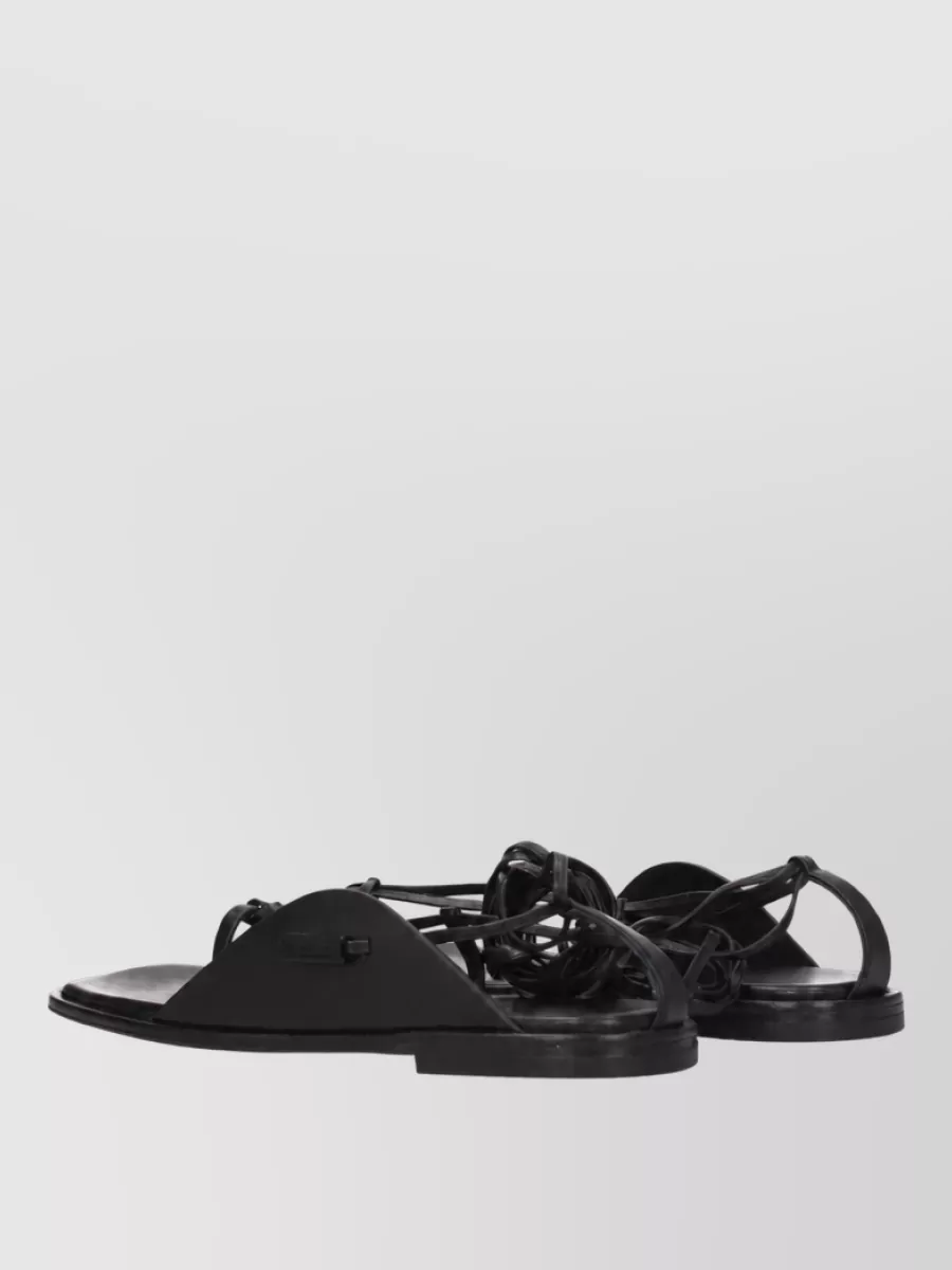 Ferragamo Leather Thong Sandals