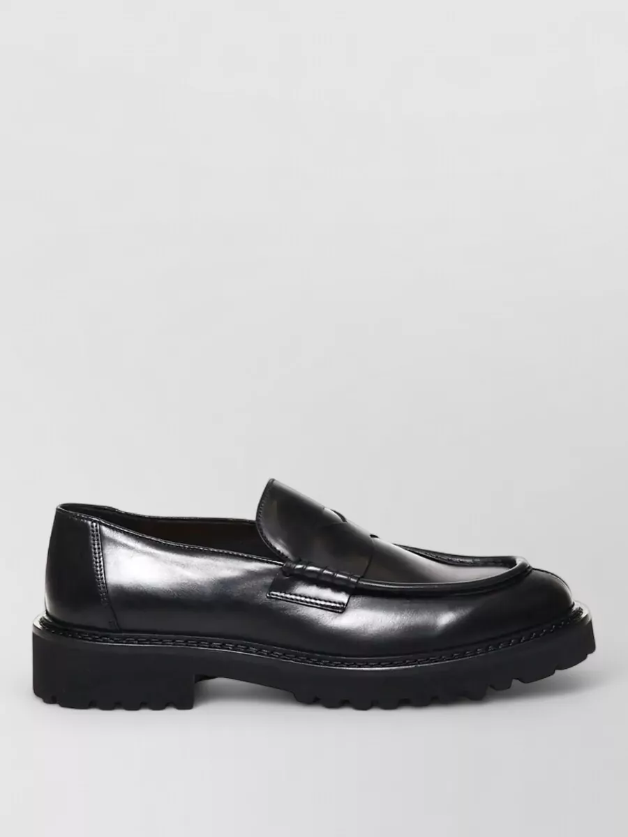 Doucal's Leather Penny Loafers