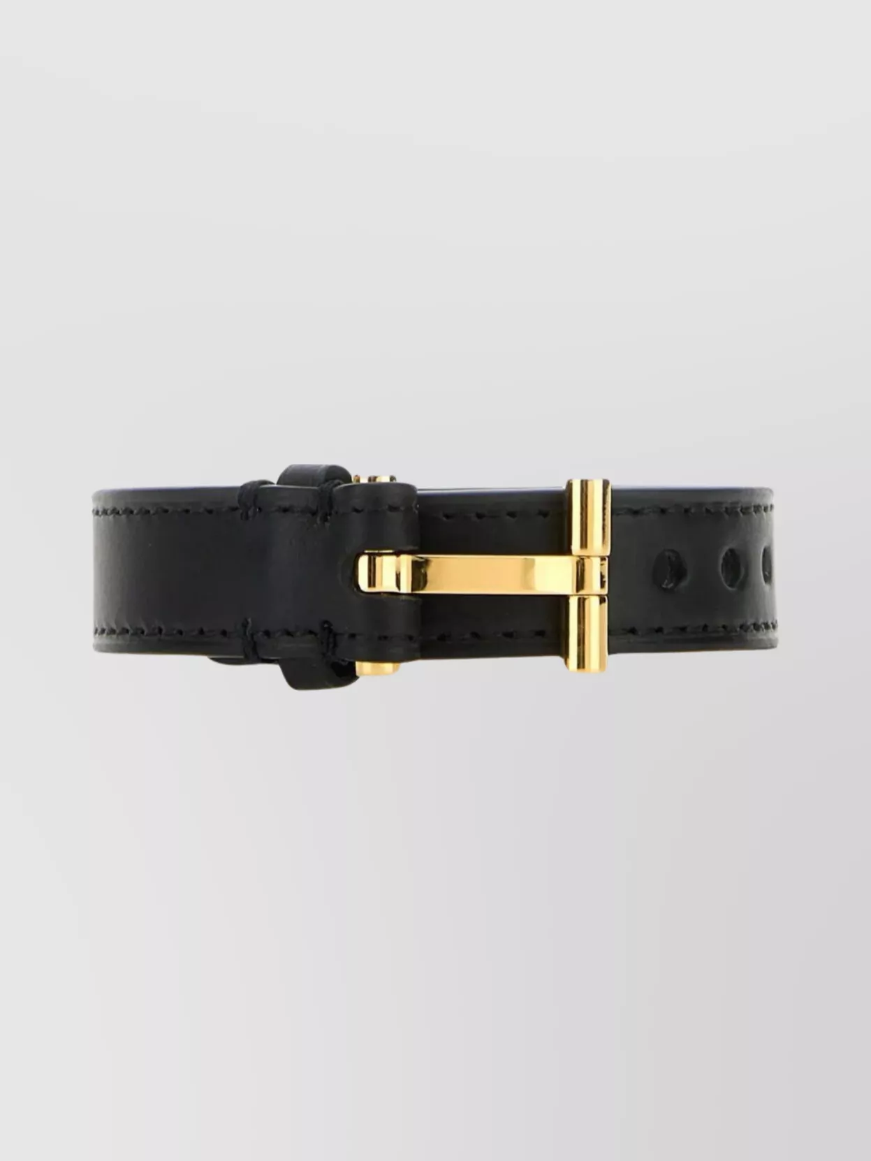 Shop Tom Ford Leather Bracelet Metal Buckle
