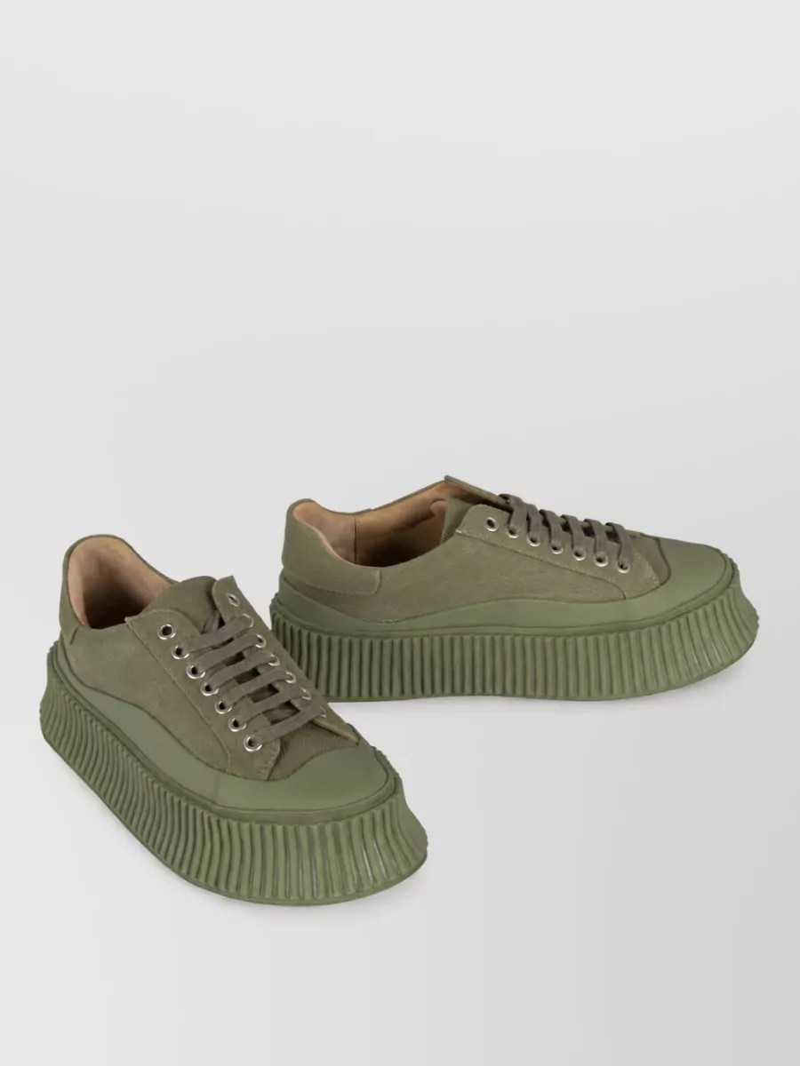 Jil Sander canvas low-top sneakers