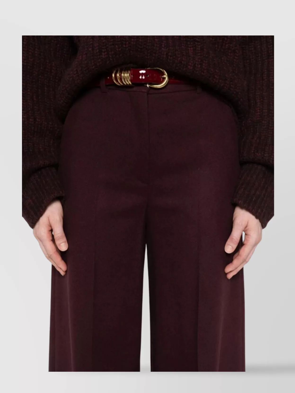 Joseph Wide Leg Flannel Stretch Trousers