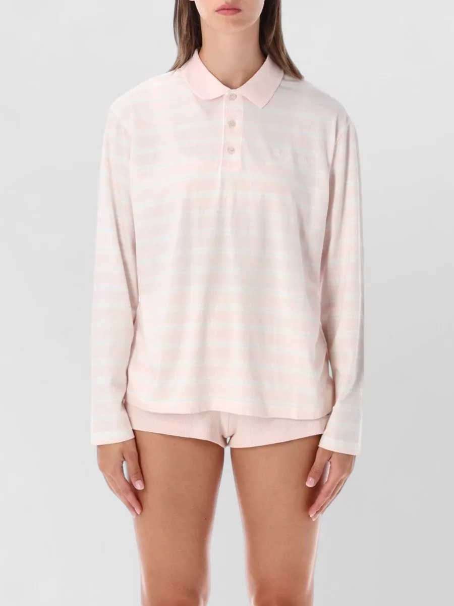 Sporty & Rich striped cotton pyjama top