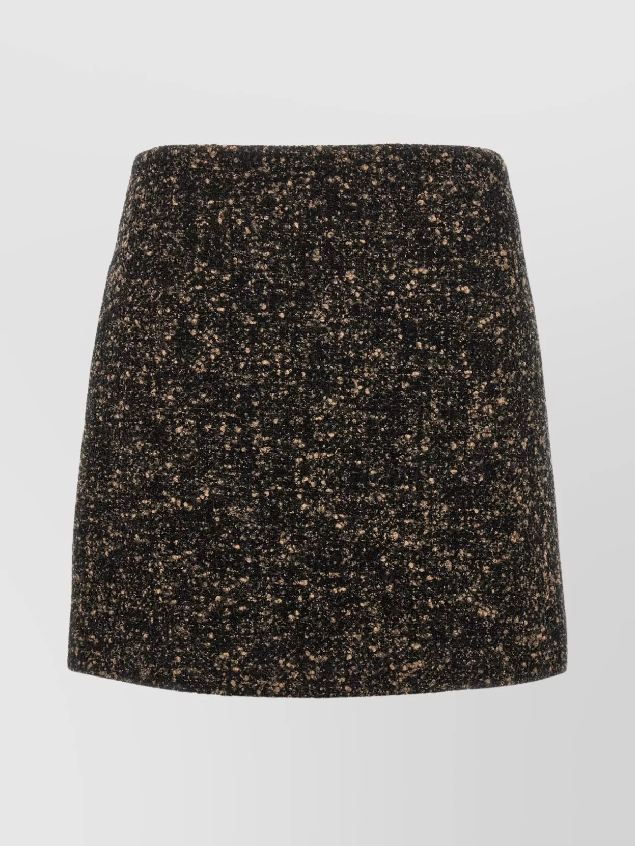 Blazé Milano Coci Wool-blend Tweed Miniskirt In Brown