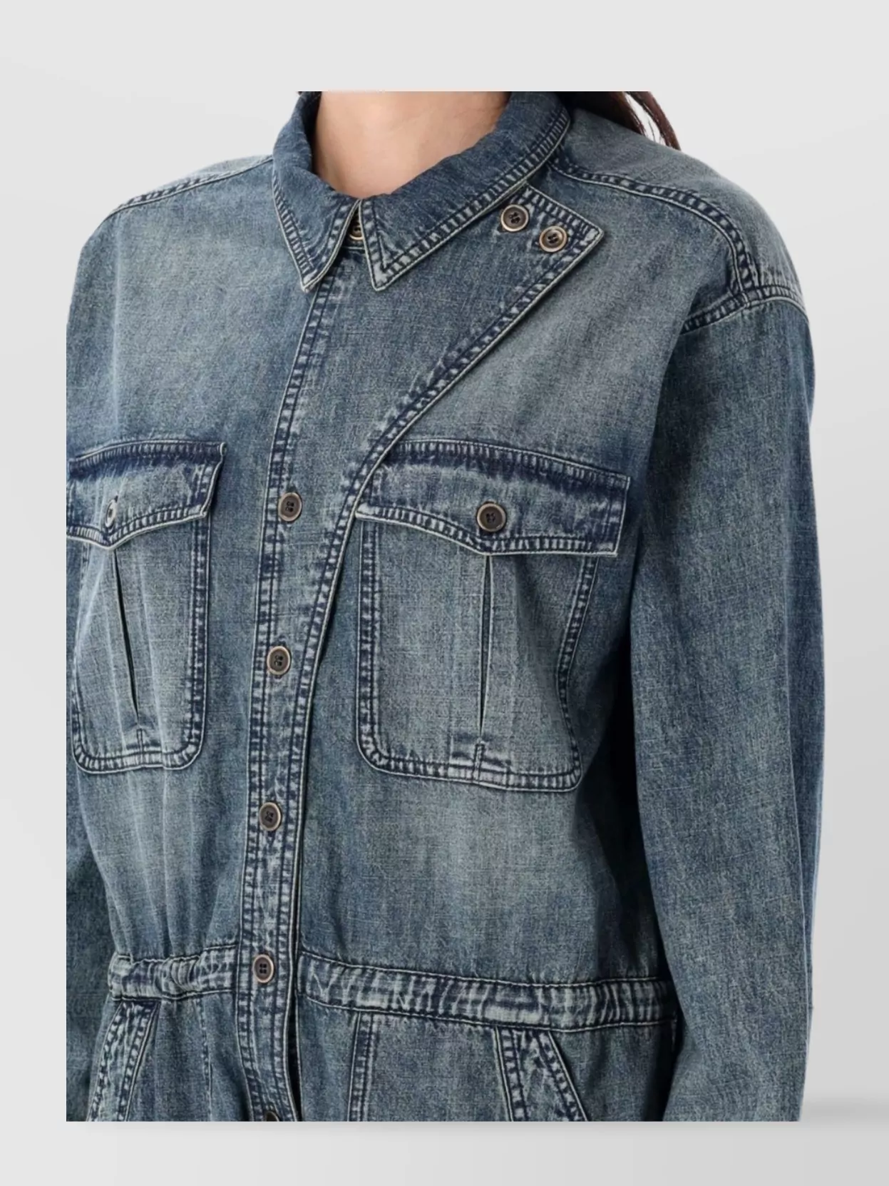 Isabel Marant Etoile Utility Style Jumpsuit Featuring Pockets