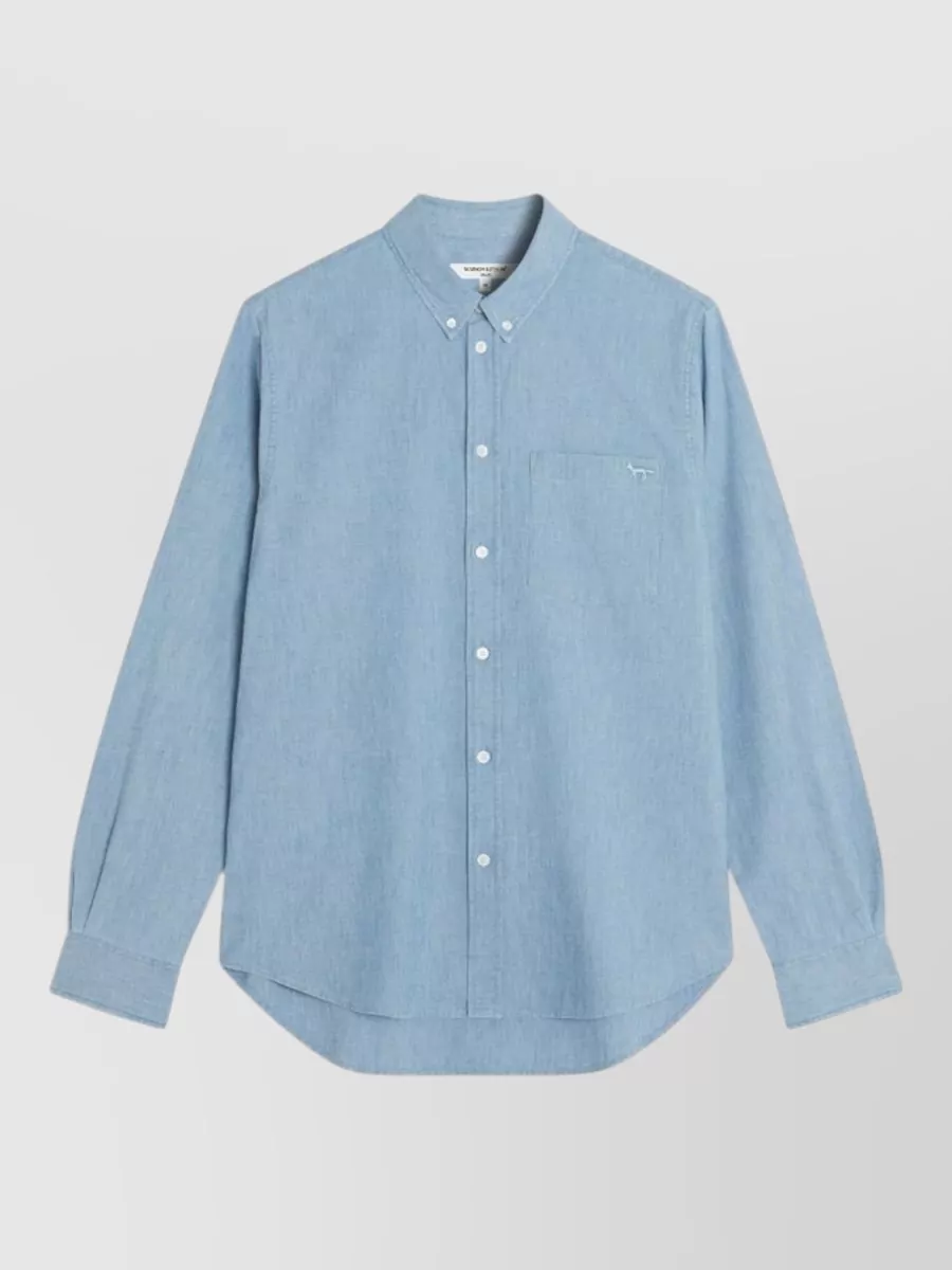 Maison Kitsuné Cotton chambray regular-fit shirt
