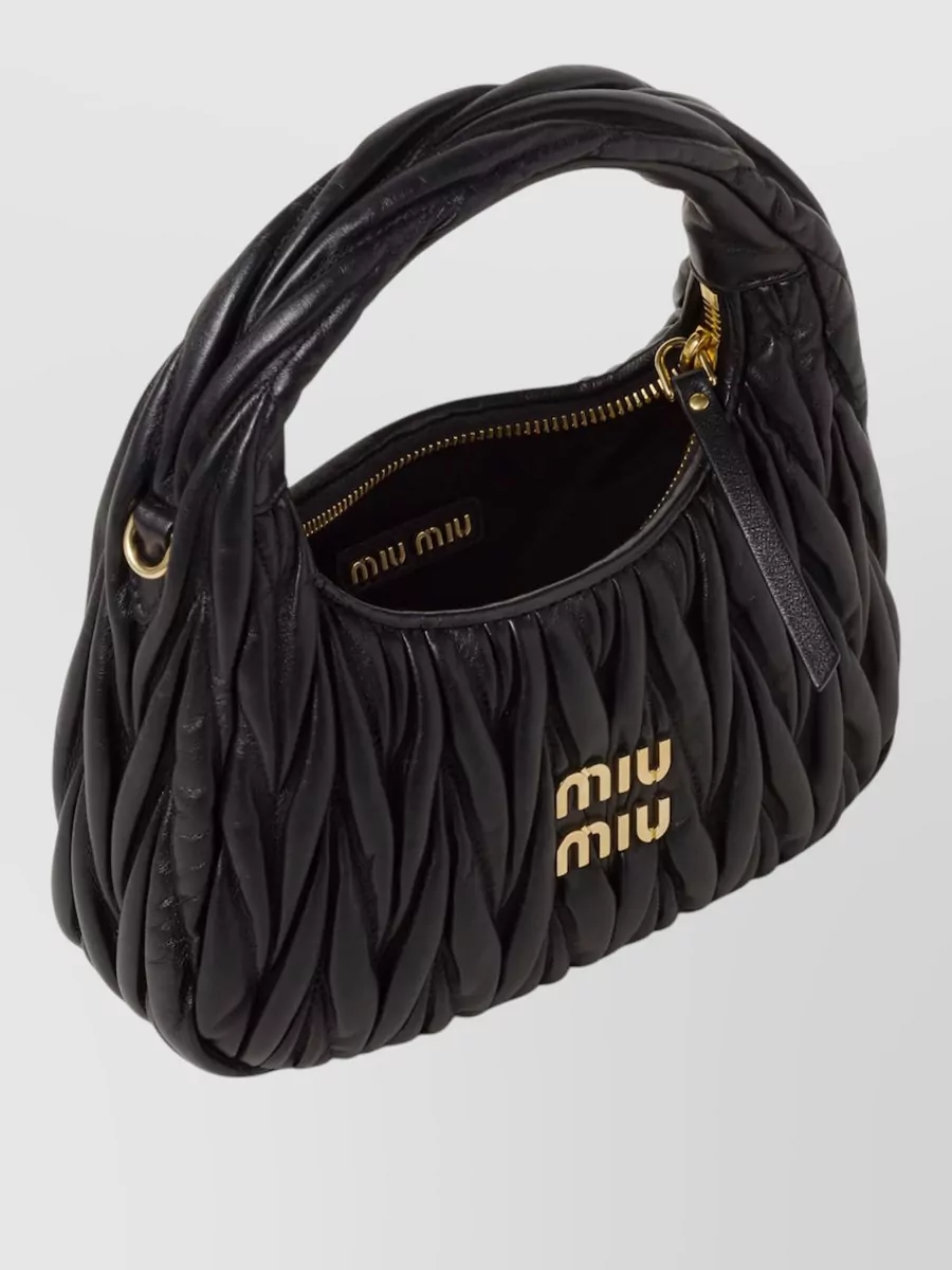 Miu Miu Retro Hobo Clutch Bag Detachable Strap