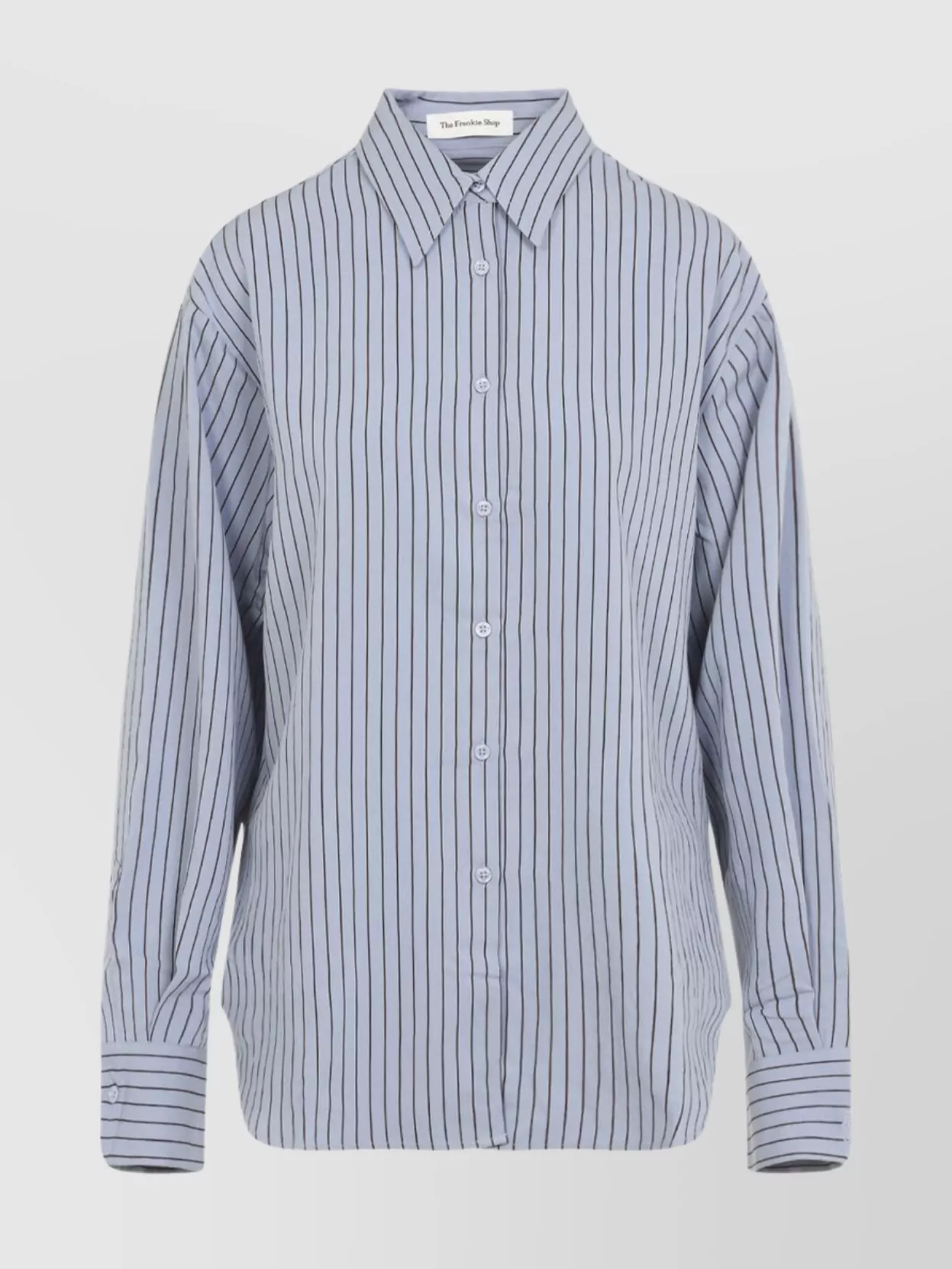 The Frankie Shop Striped Lyocell Shirt Dropped Shoulders
