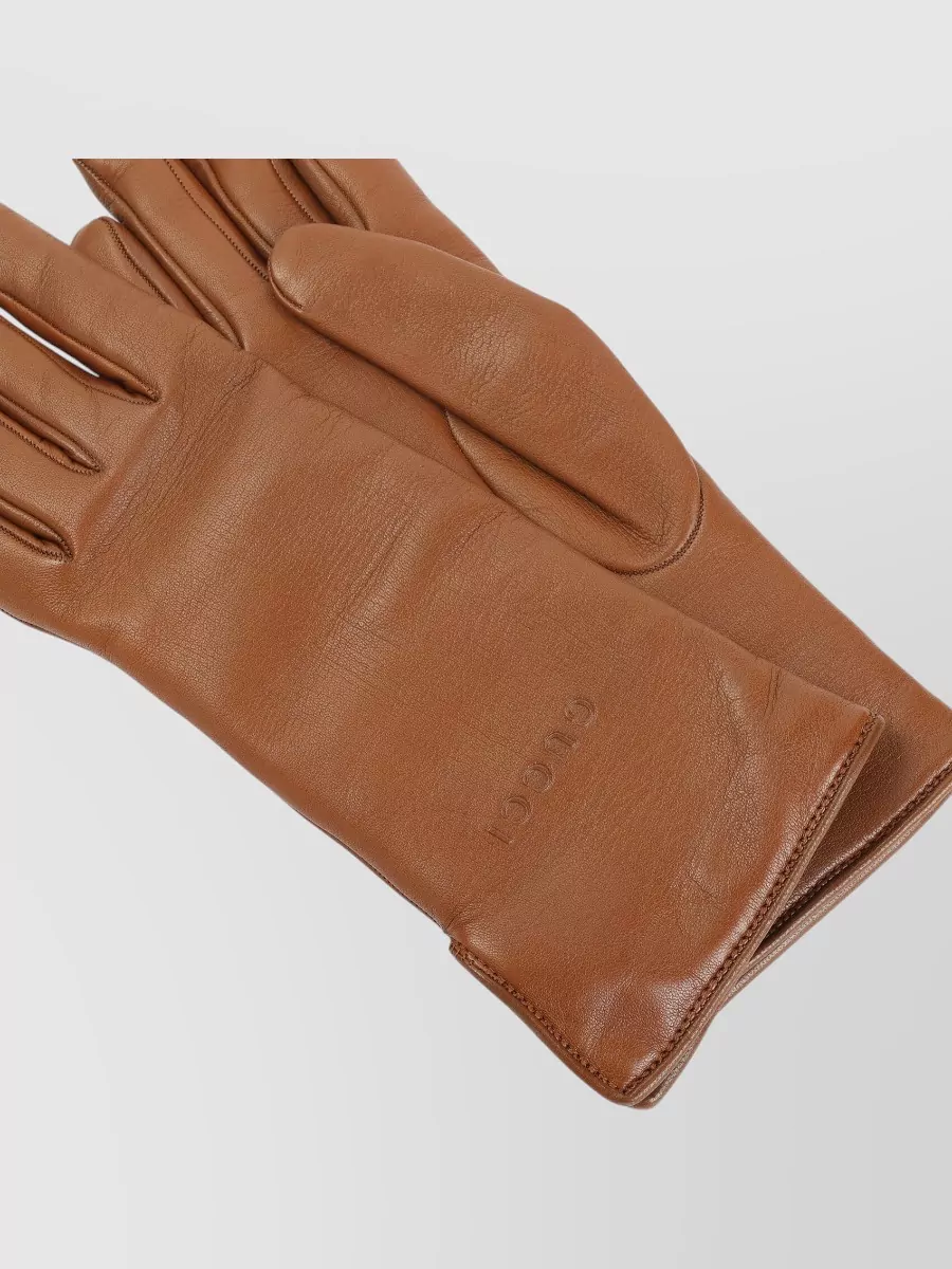 Gucci Long Smooth Leather Gloves For All Seasons