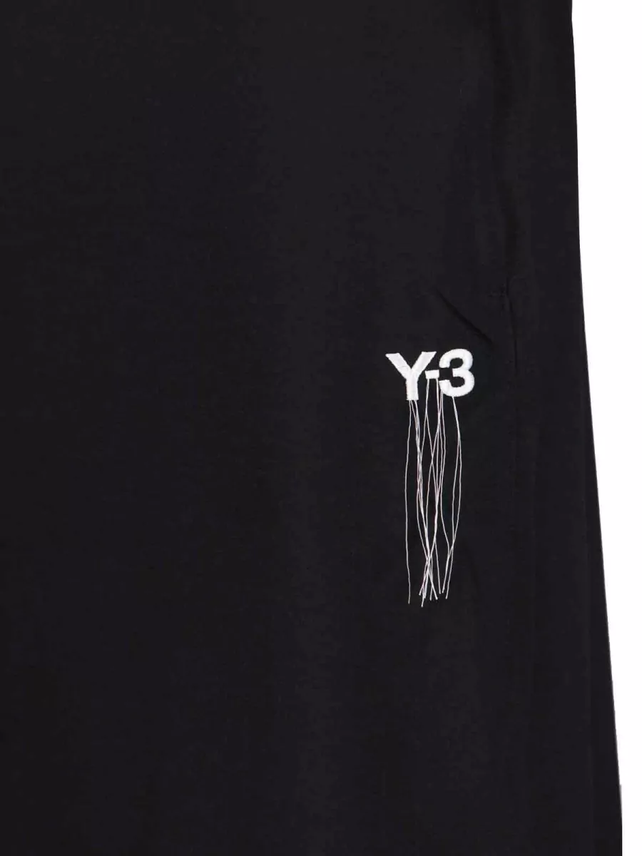 Y-3 Midi Wrap Skirt Knee Length Frayed Hem