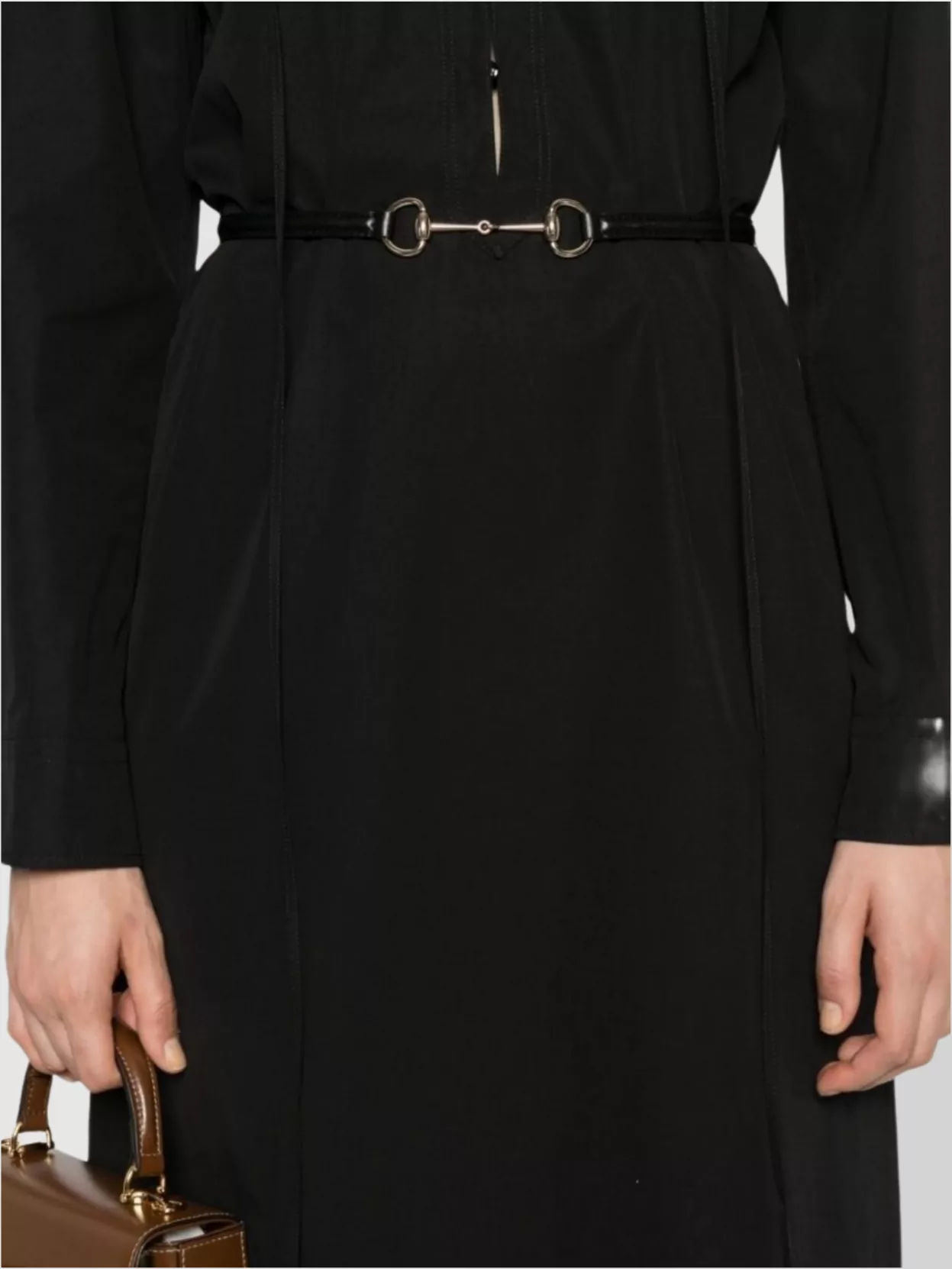Gucci Mini Dress With Long Sleeves And Belted Waist