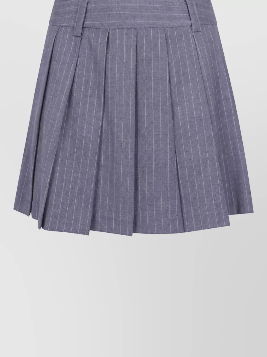 Dunst striped pleated mini skirt
