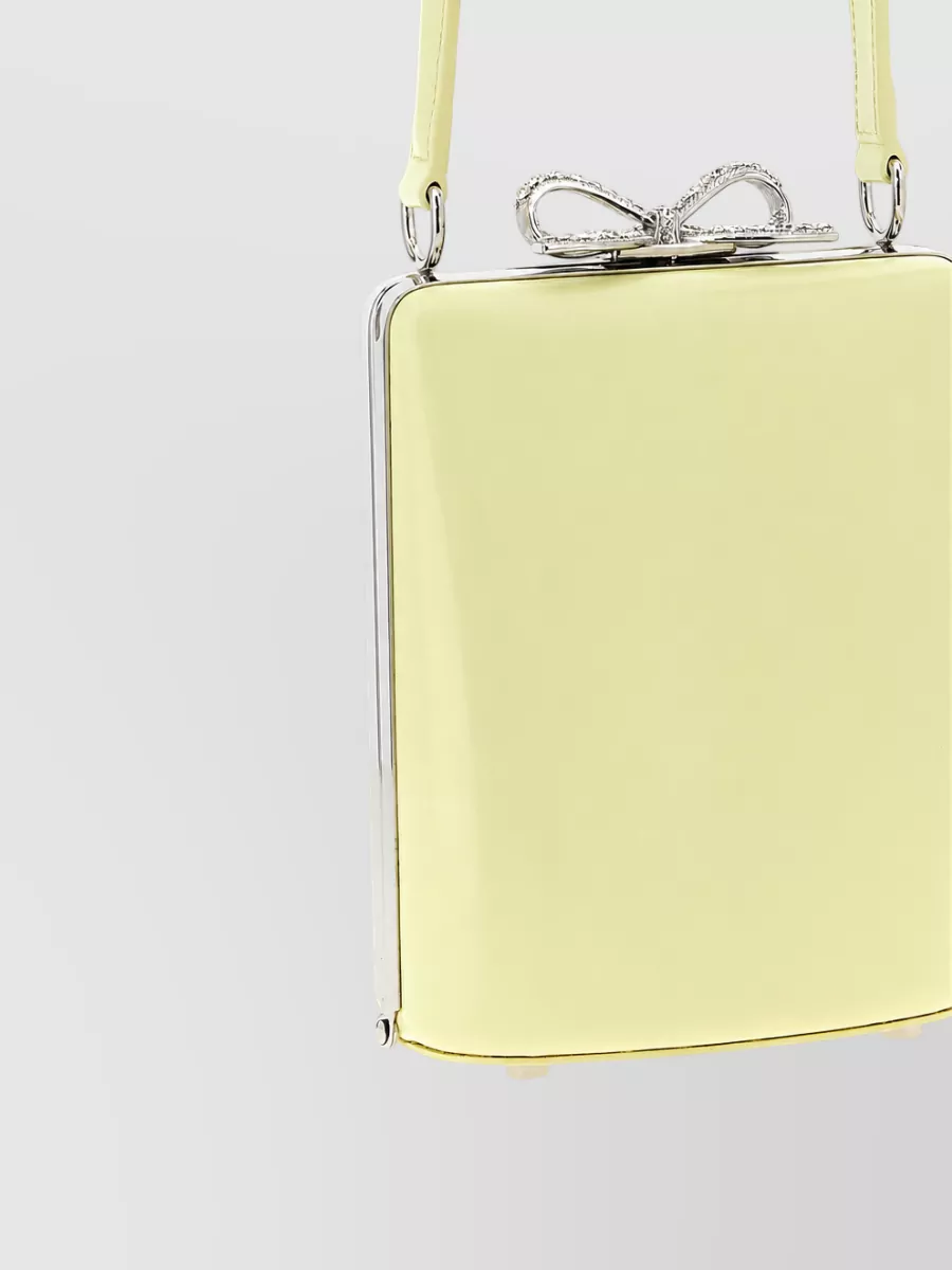 Self-Portrait The Bow Leather Clutch Bag