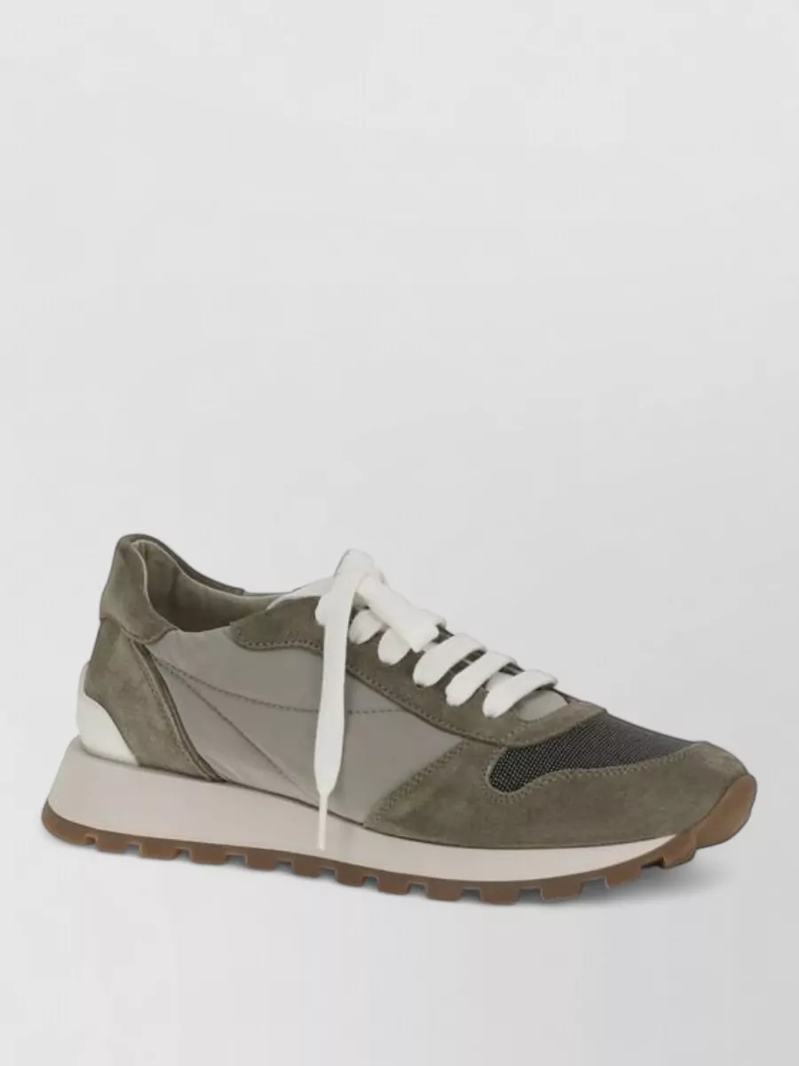 Brunello Cucinelli bicolor low-top sneakers