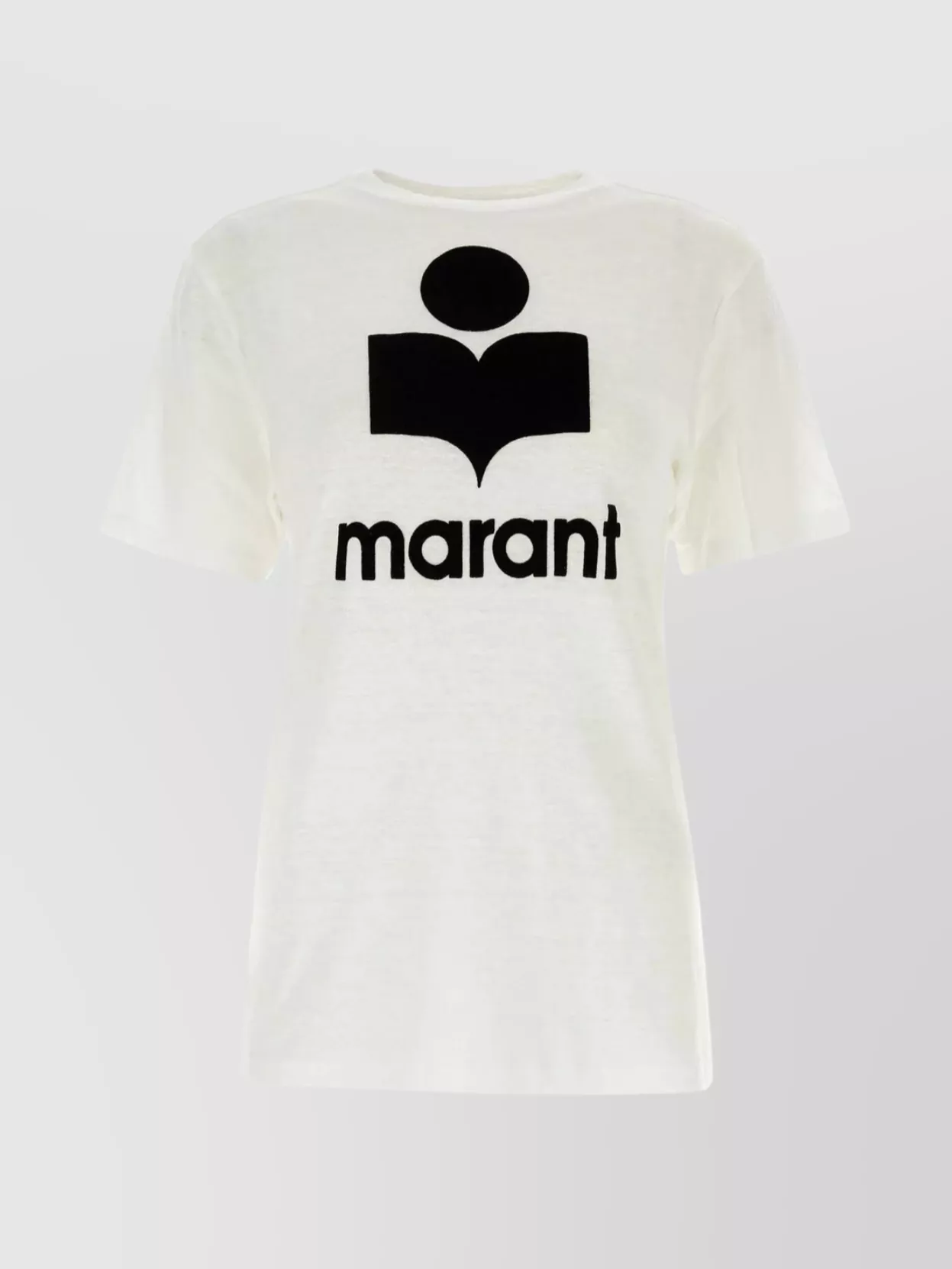 Shop Isabel Marant Étoile Relaxed Linen Crew-neck T-shirt