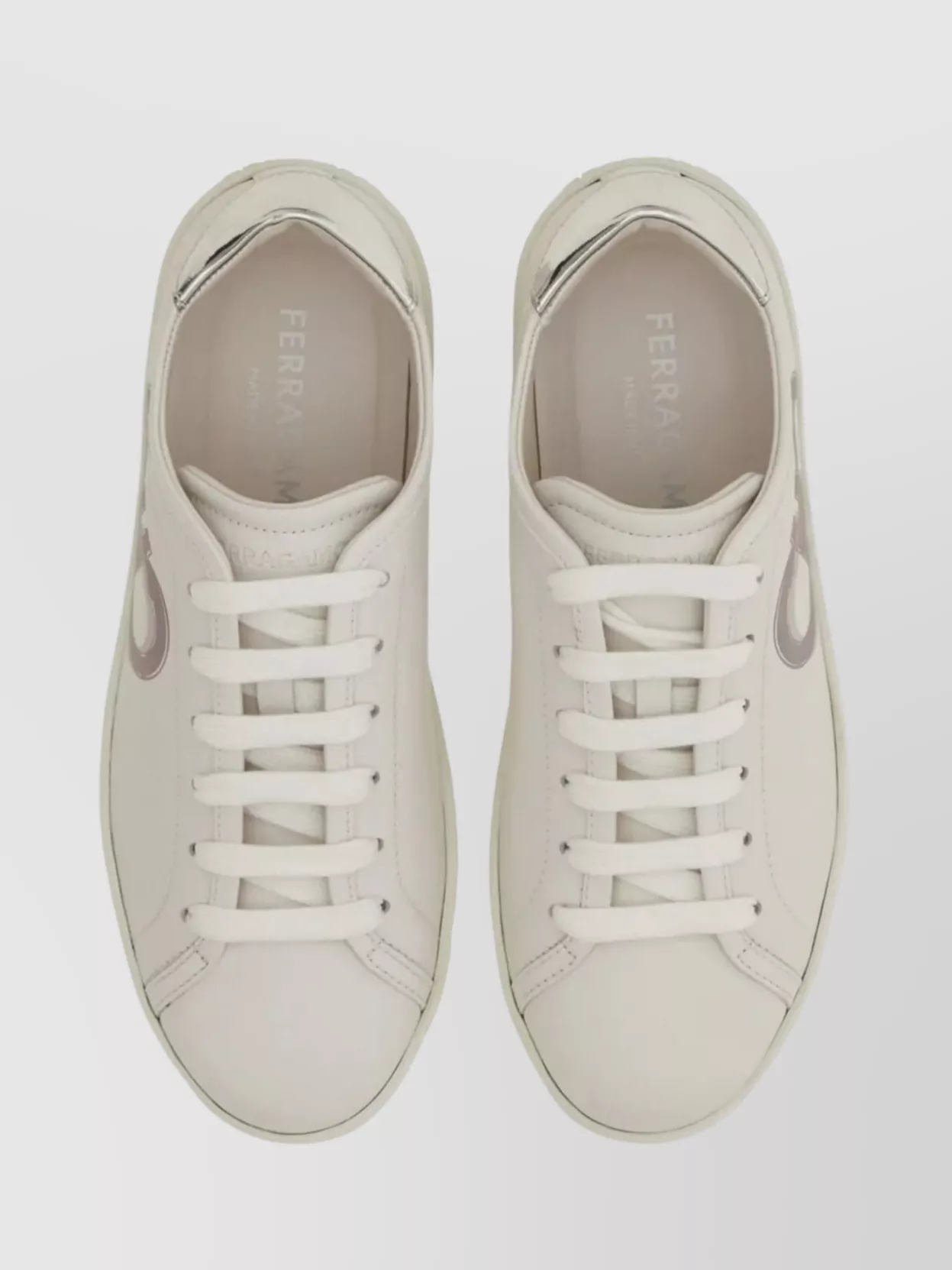 Ferragamo Refined Leather Low-Top Sneakers