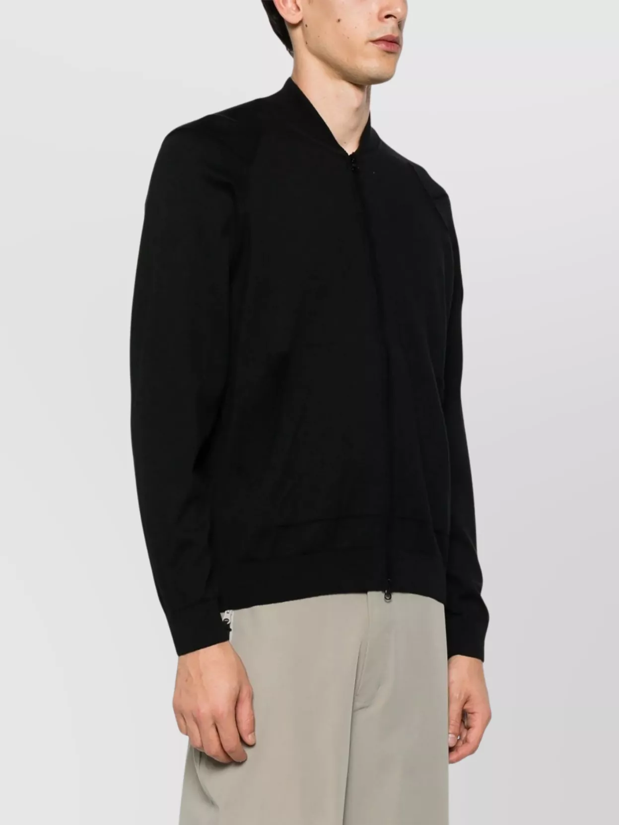 C.p. Company Double Zip Cardigan With Sleeve Pocket