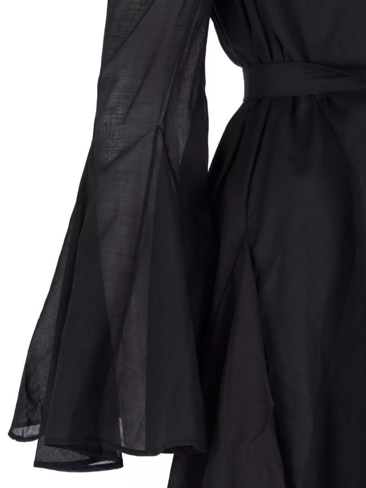 The Andamane Square Neckline Belted Waist Flared Cuffs